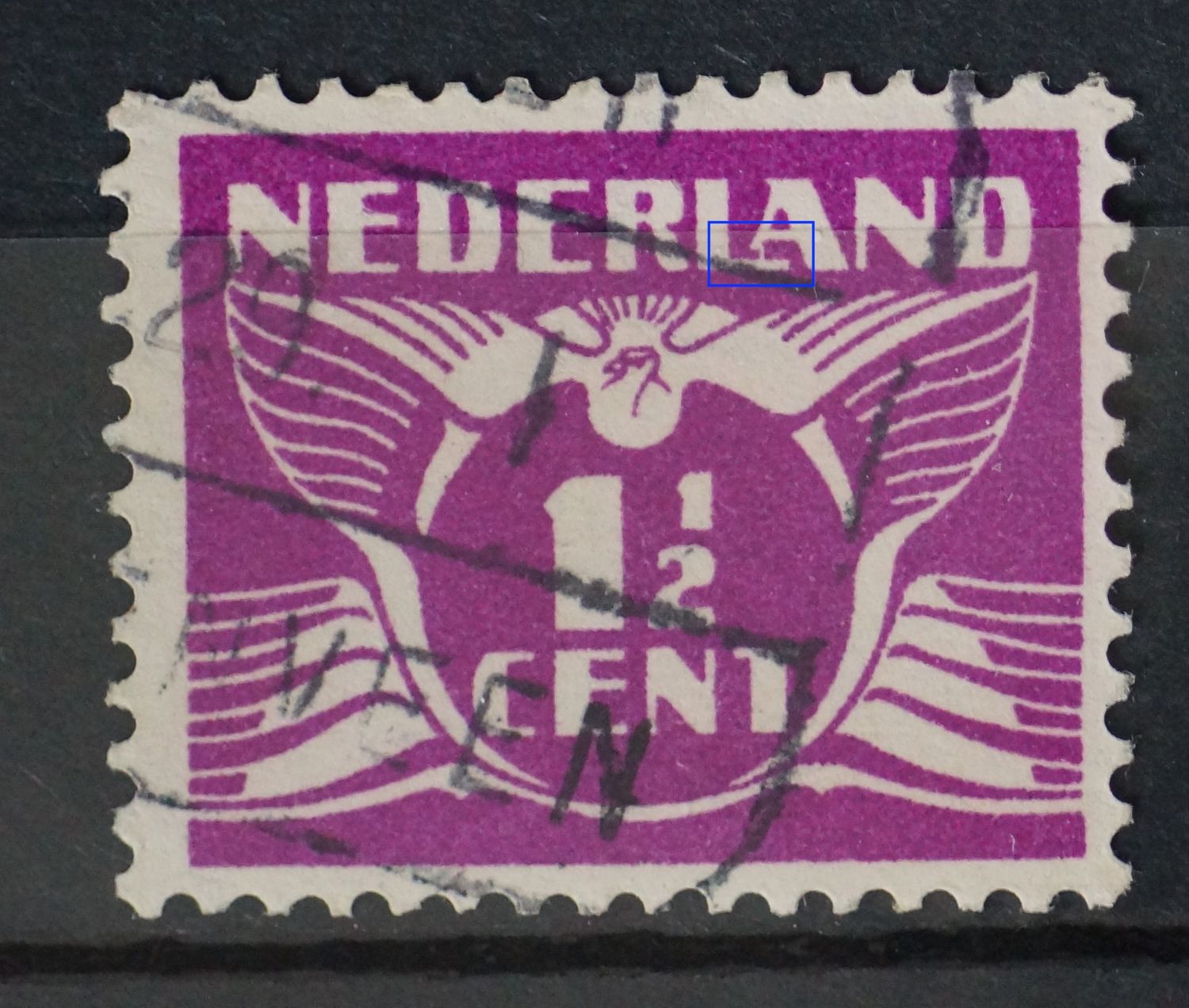 NVPH 171 - verticaal wit streepje tussen AL van NEDERLAND