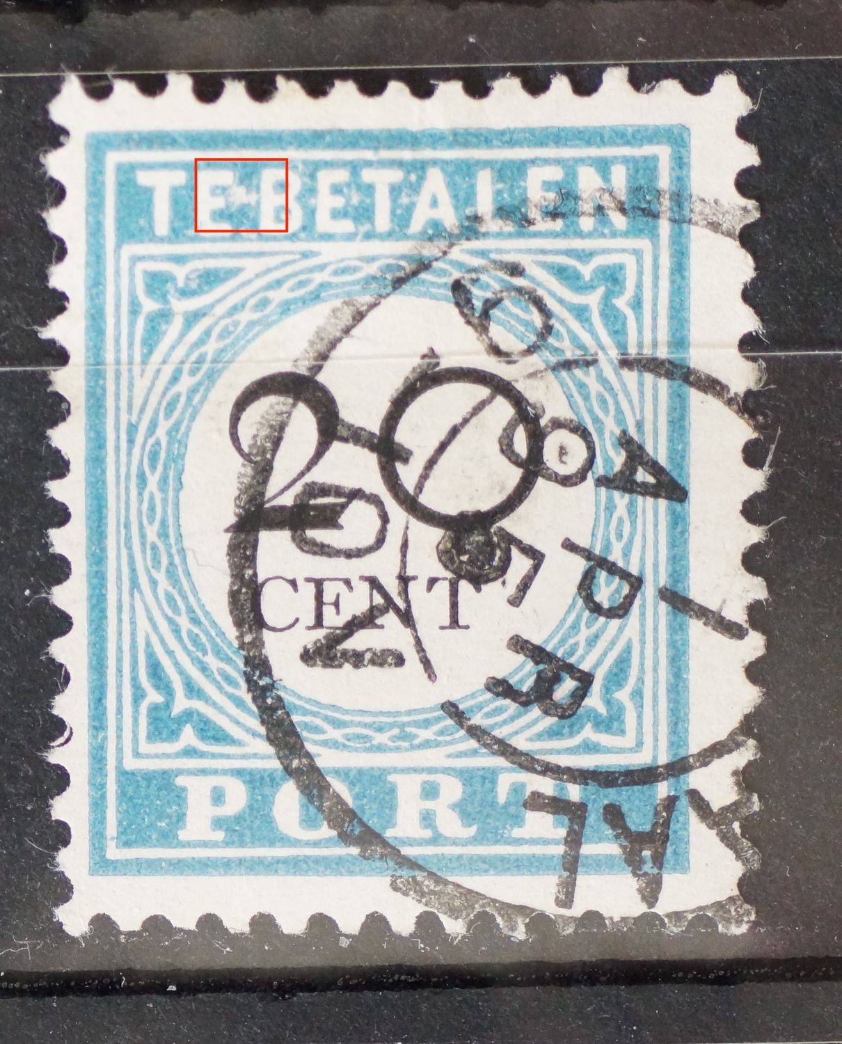 NVPH P10 - witte vlek tussen EB