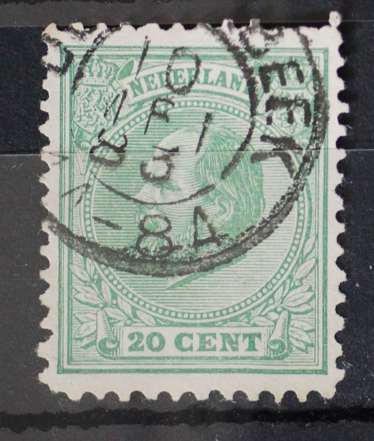 Tweeletterstempel Oosterbeek op NVPH 24