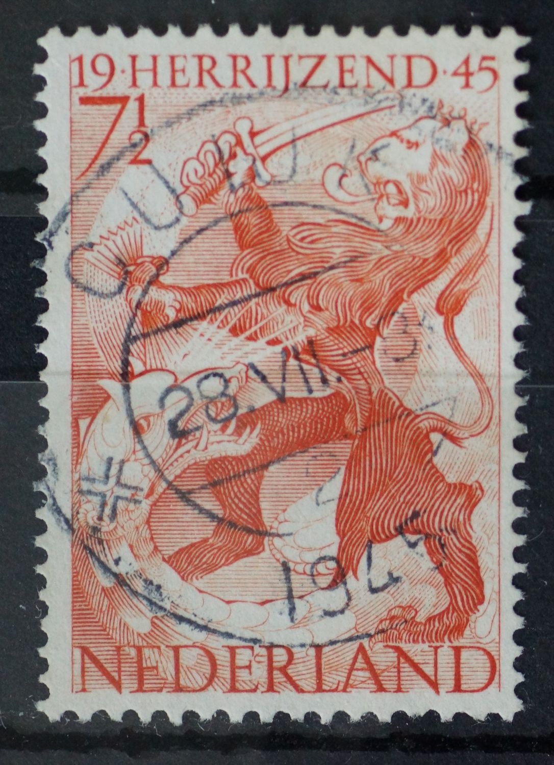 Cuijk 2 op NVPH 443 - open 4 van 1945 Cuijk 2 op NVPH 443 - open 4 van 1945