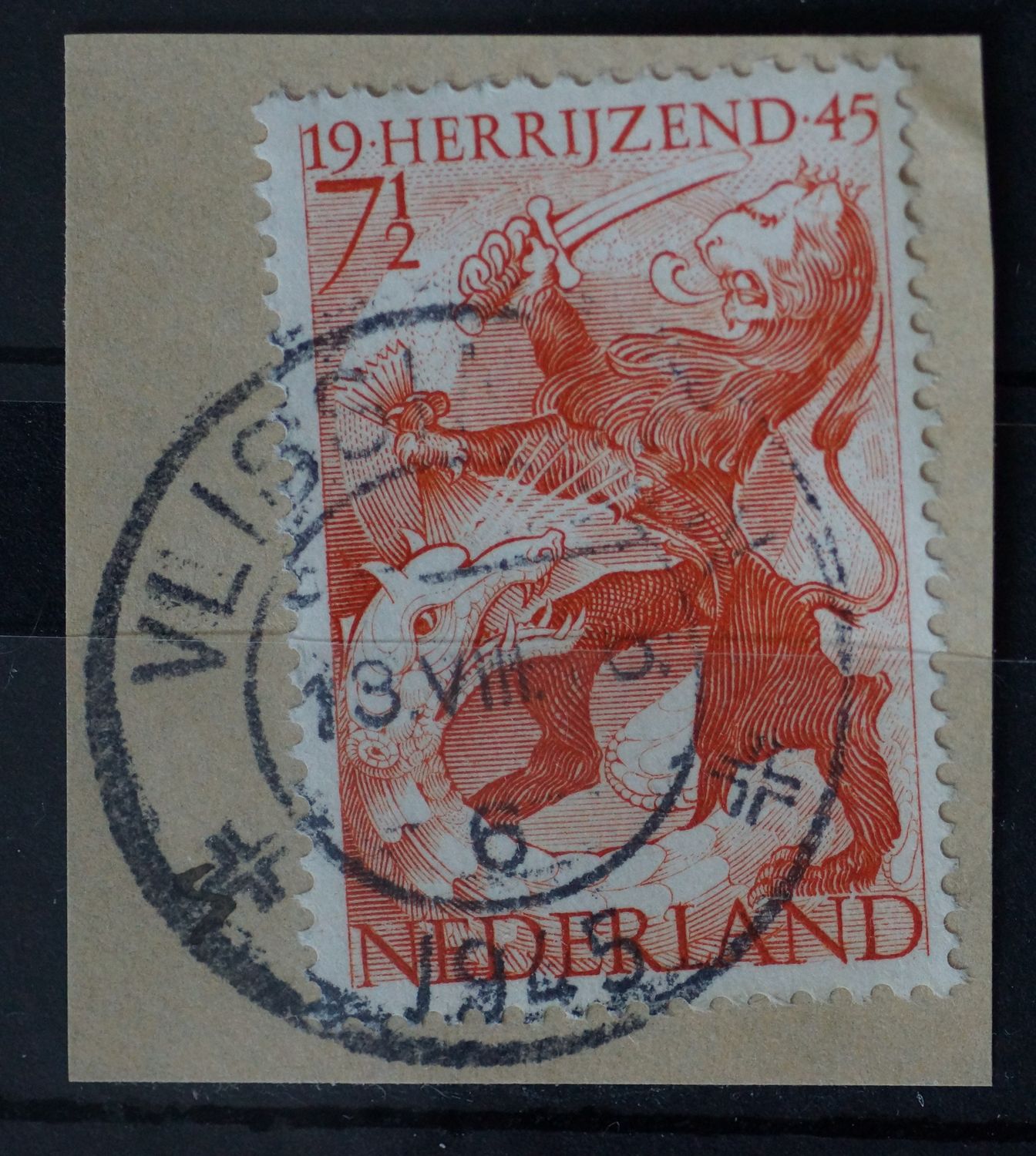 Vlissingen 6 op NVPH 443 - open 4 van 1945