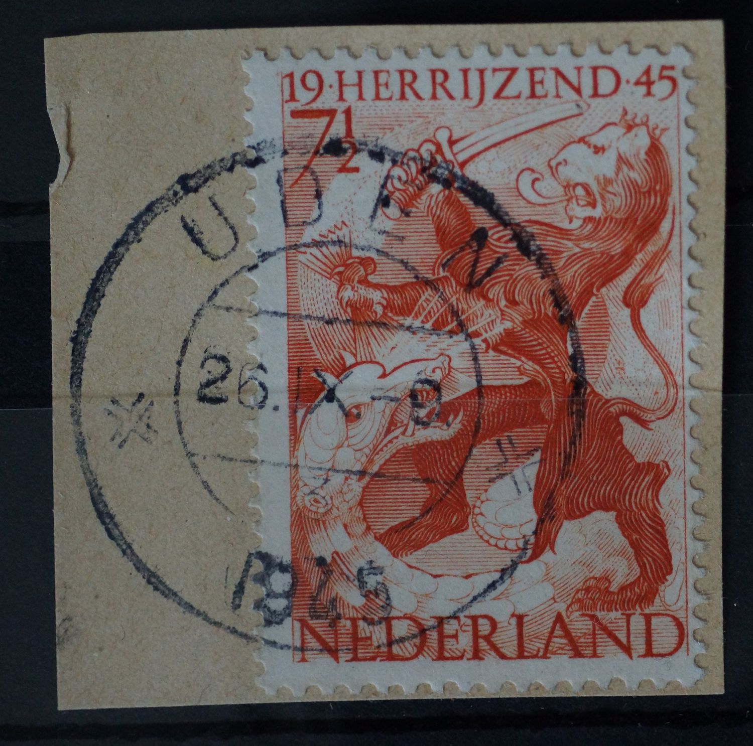 Uden 3 op NVPH 443 - open 4 van 1945 Uden 3 op NVPH 443 - open 4 van 1945