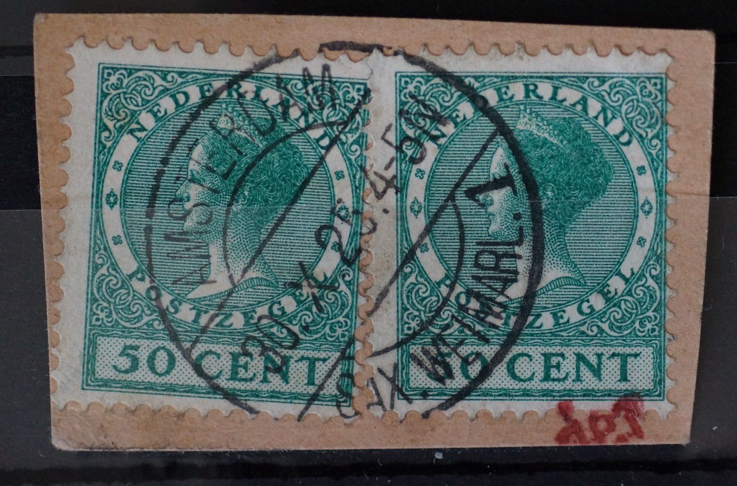 Amsterdam Sax. Weimarl. 1 op NVPH 161 (2x)