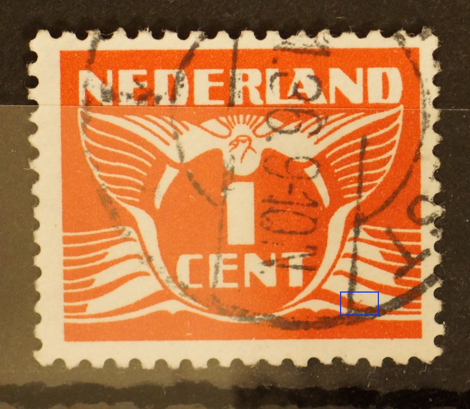 NVPH 170 - rode kras rechtsonder