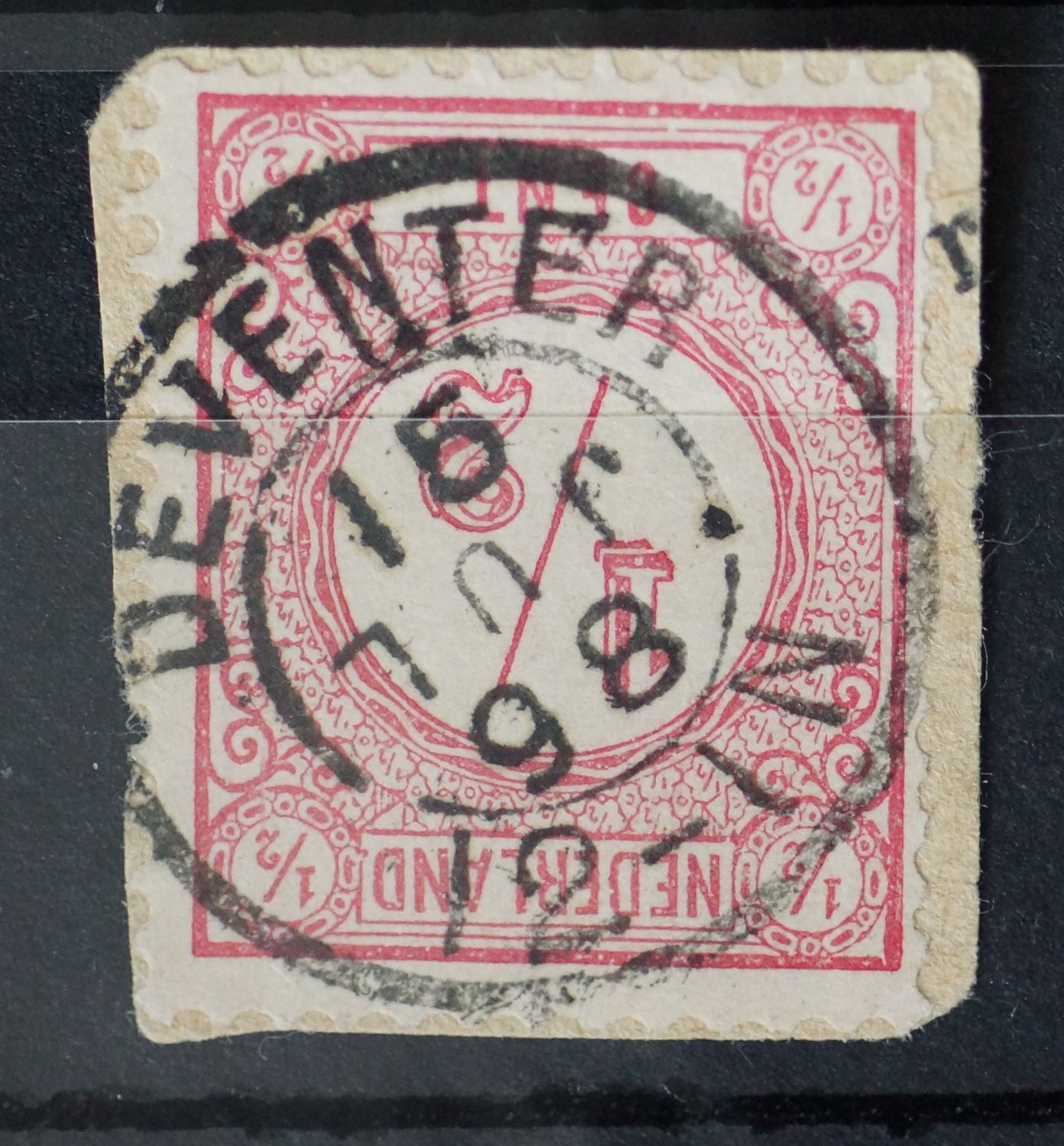 Deventer op NVPH 30 - kopstaande maand