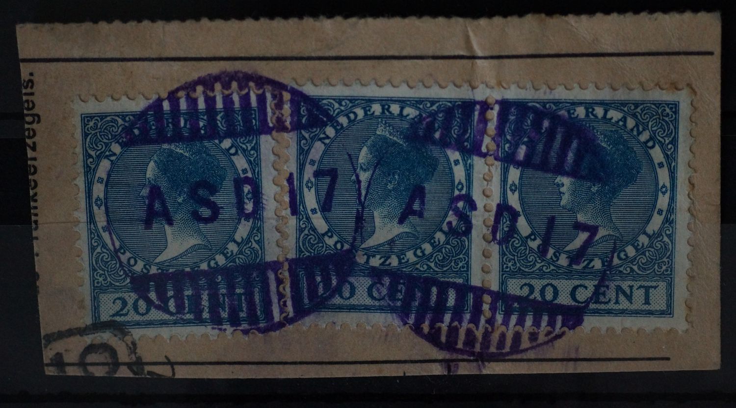 ASD 17 (Amsterdam van Eeghenstraat) op NVPH 156 (3x)