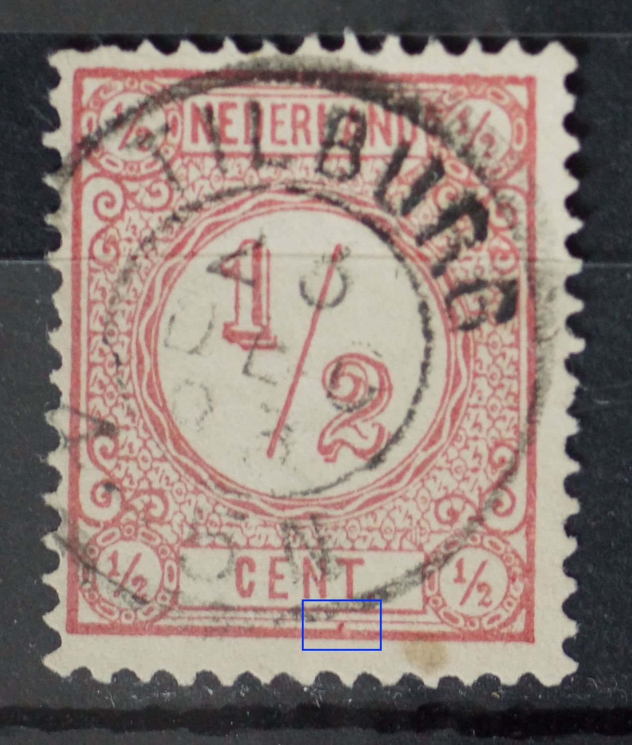 NVPH 30 - roze vlek onder NT van CENT