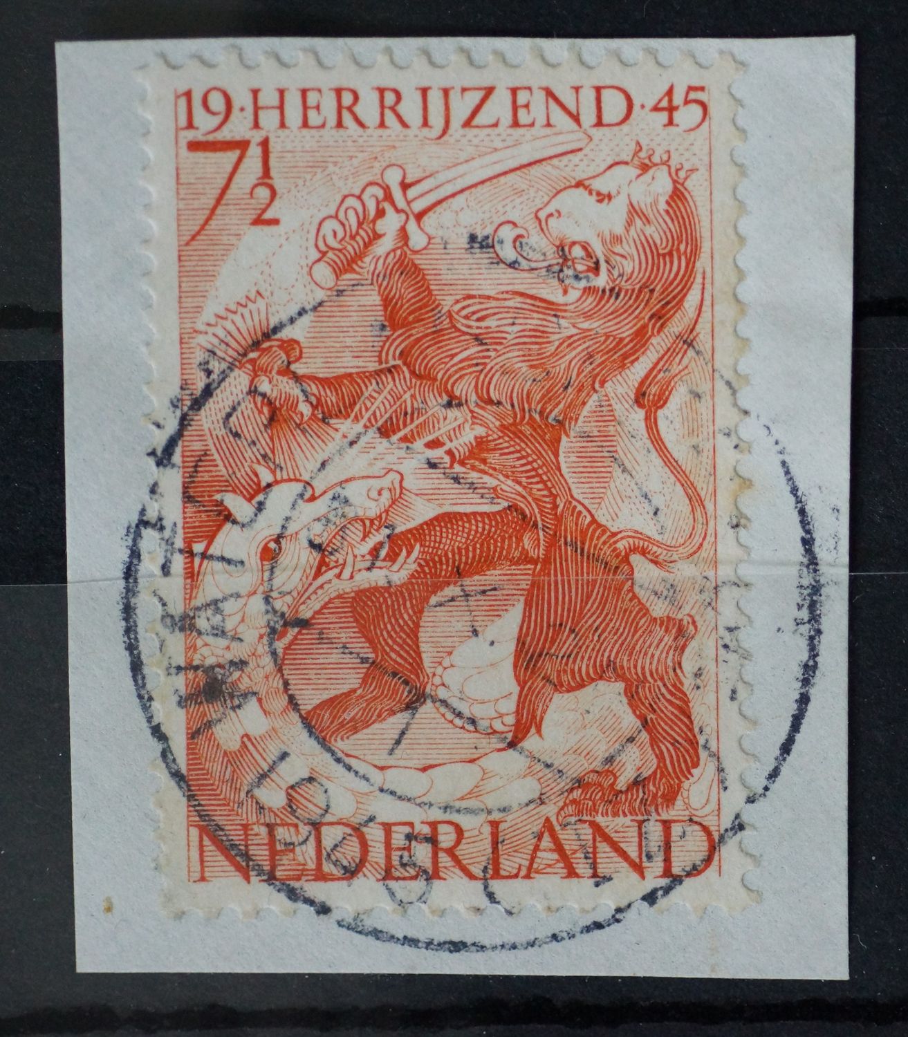 Waterlandskerkje (Zl.) 1 op NVPH 443 - open 4 van 1945