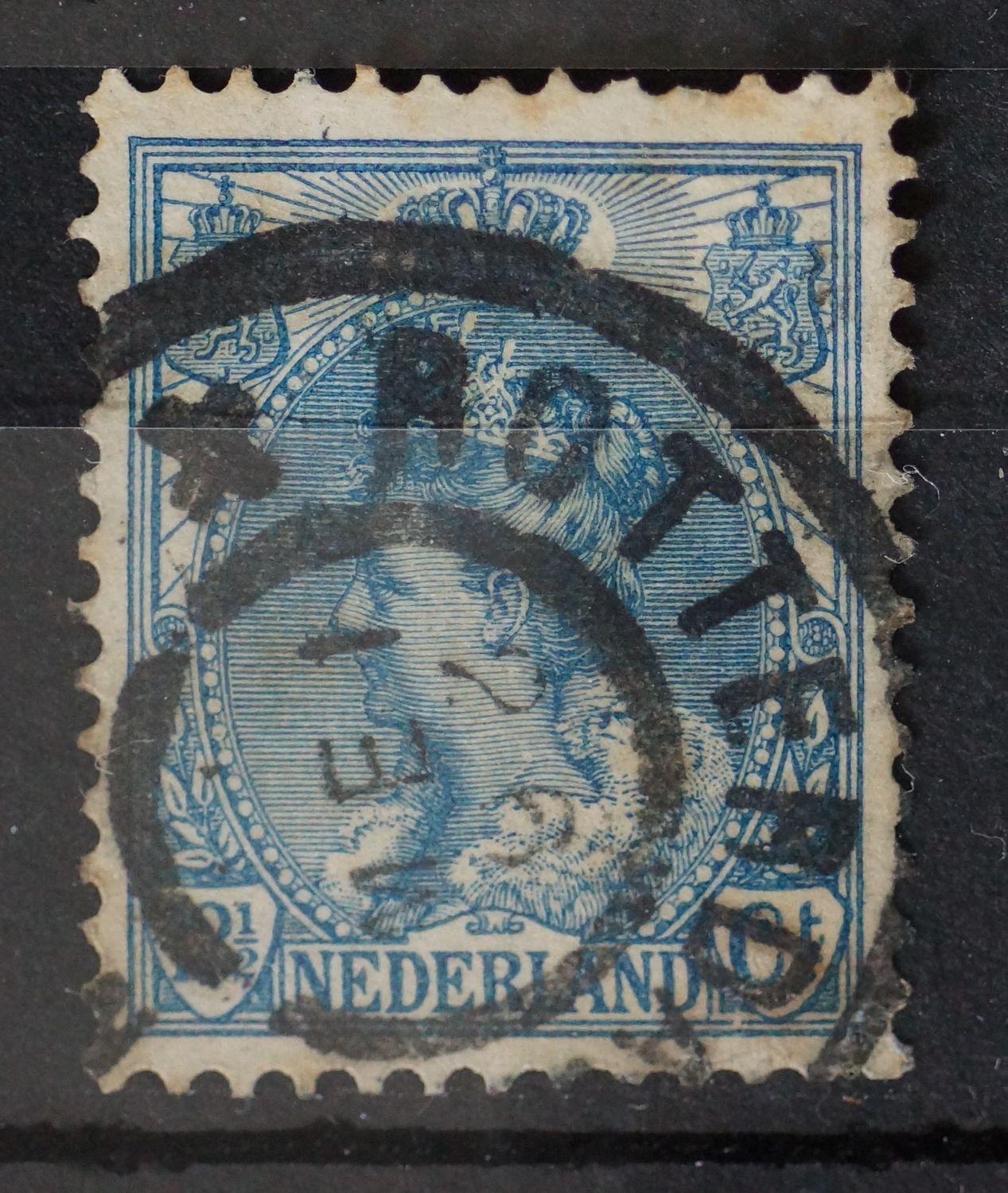 Rotterdam maand kopstaand (stempelfout) op NVPH 63 Rotterdam maand kopstaand (stempelfout) op NVPH 63