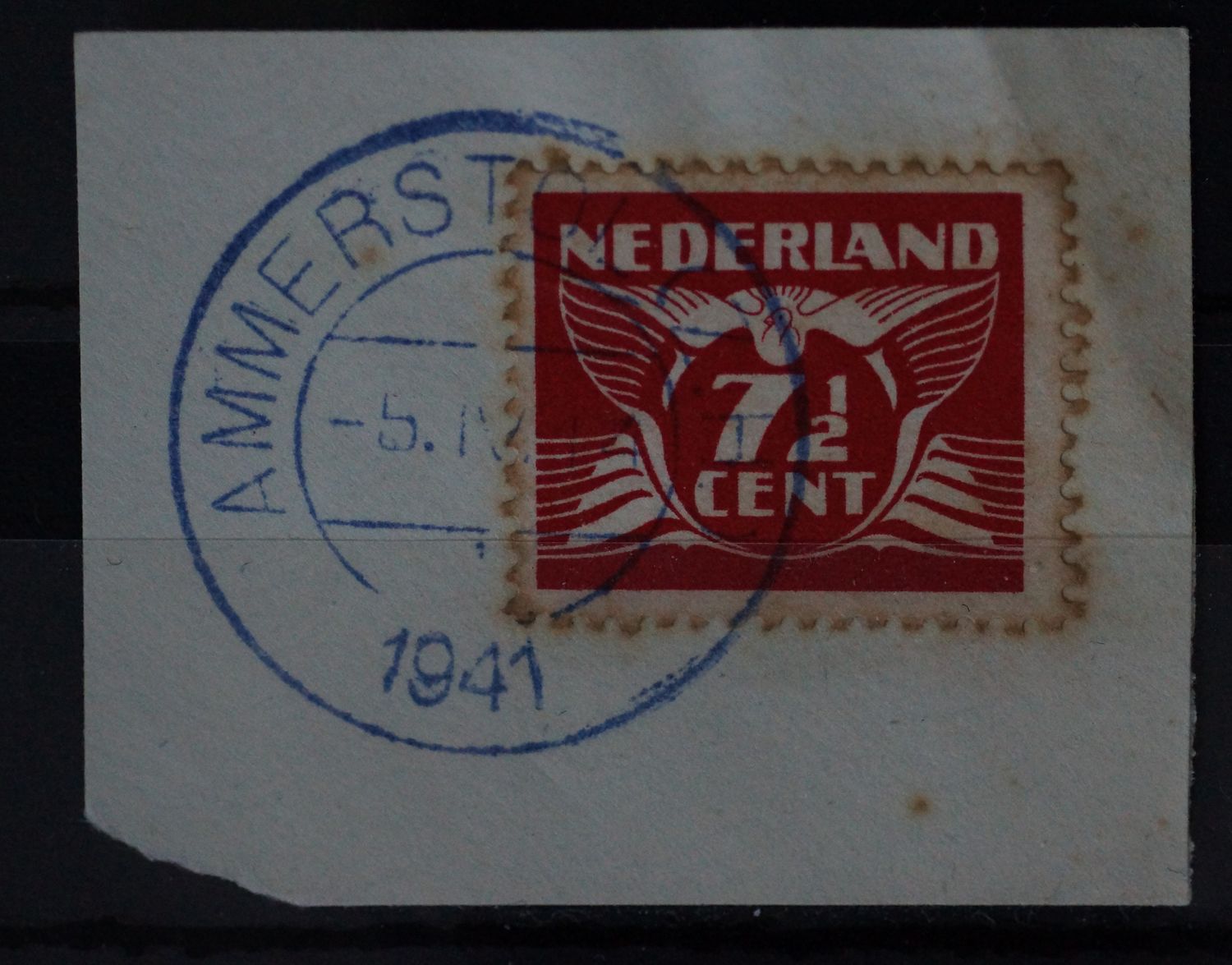 Ammerstol (Z.H.) 1 (in blauw) op NVPH 381