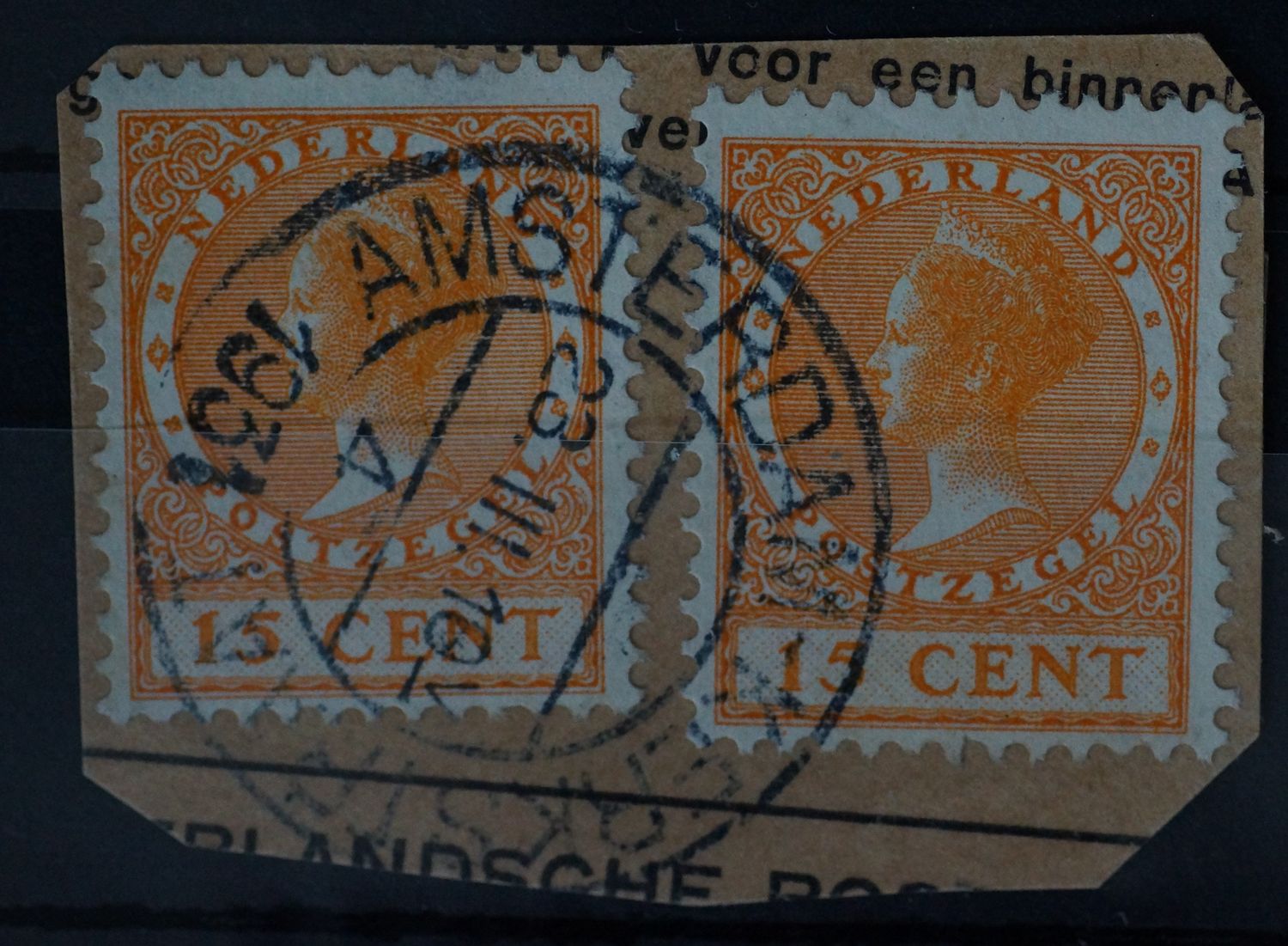 Amsterdam-Kerkstraat 4 op NVPH 187 (2x)