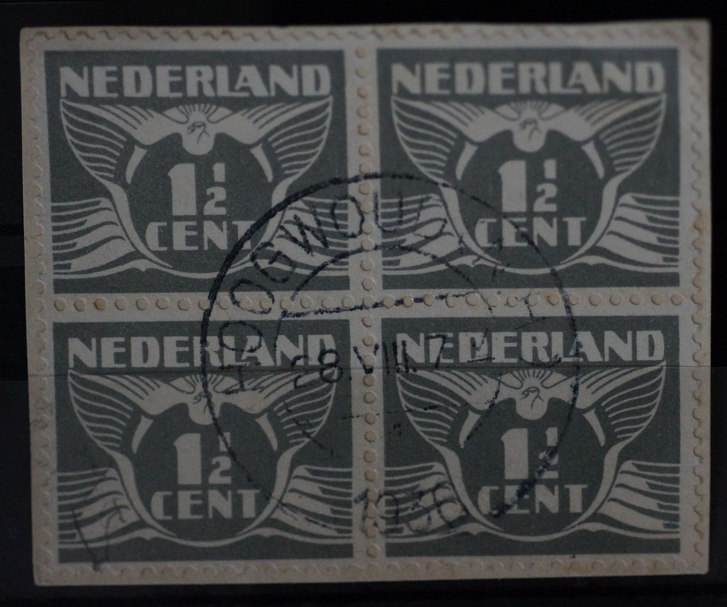 Hoogwoud (N.H.) 1 op NVPH 172 (blok)