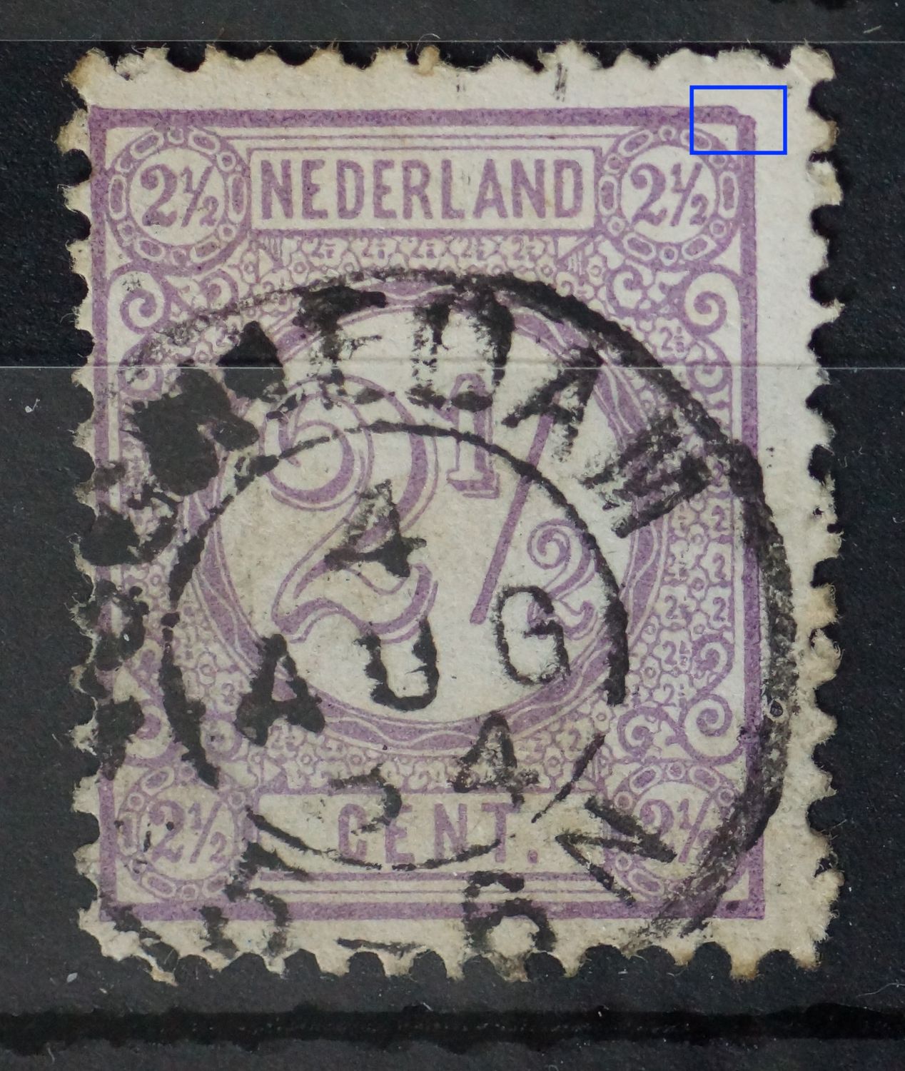 NVPH 33 - deuk in rechter bovenhoek