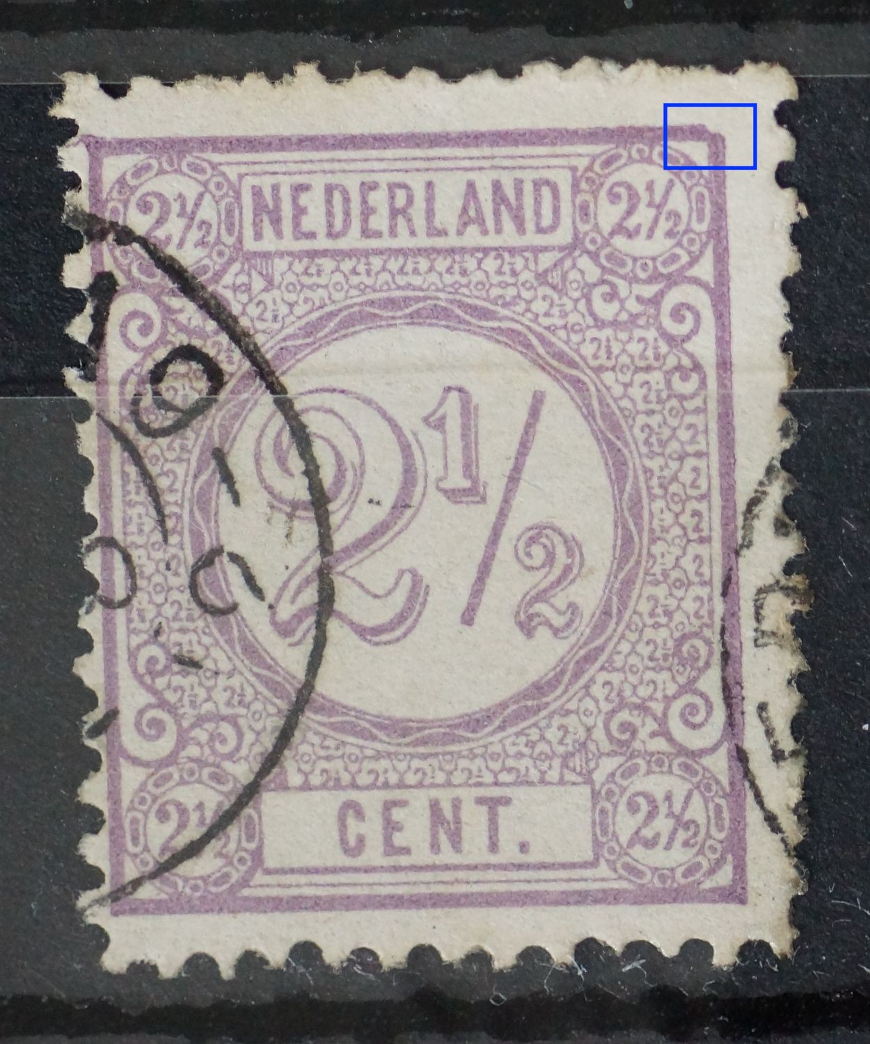 NVPH 33 - deuk in rechter bovenhoek