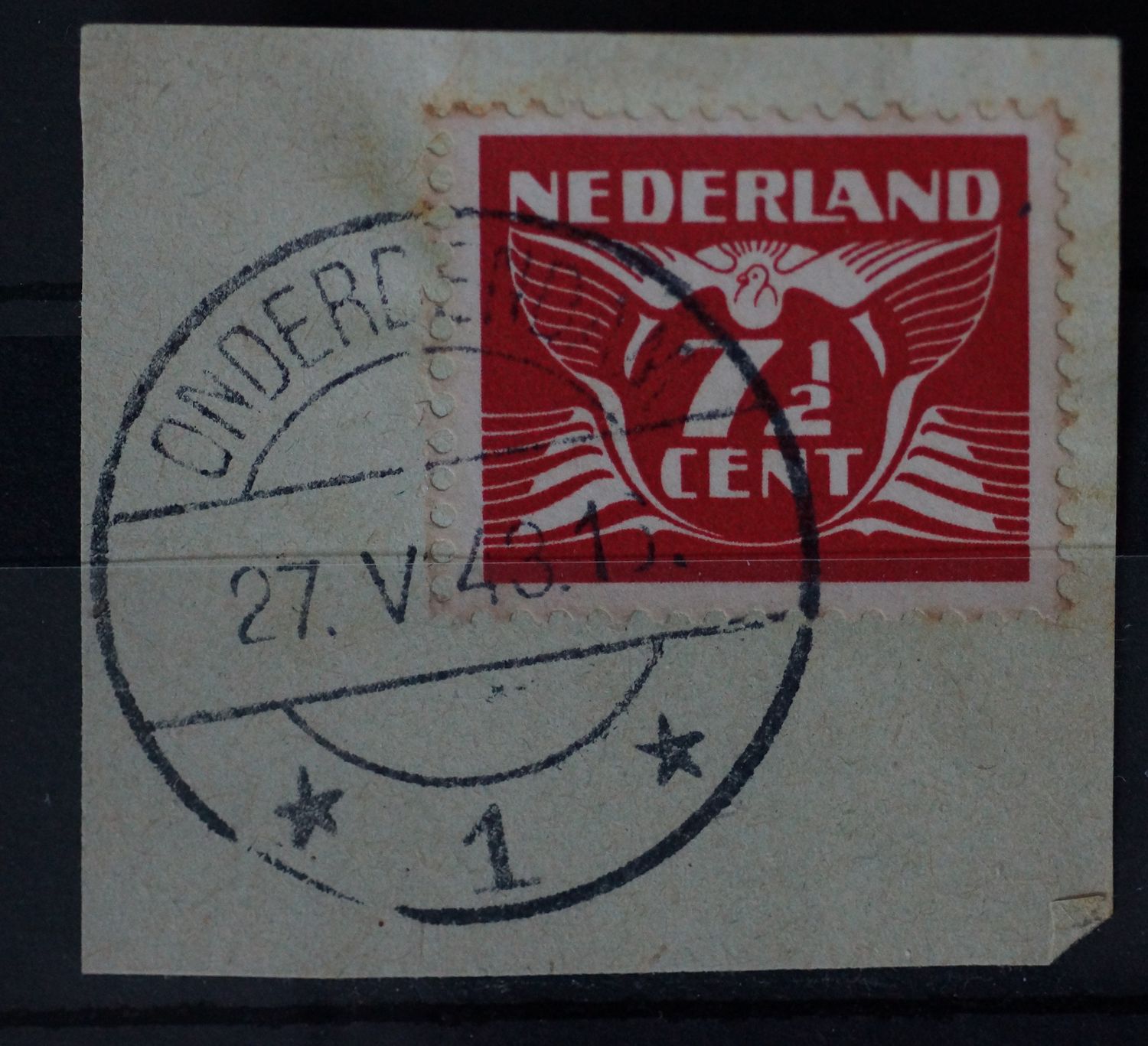 Onderdendam 1 op NVPH 381 - vrij schaars