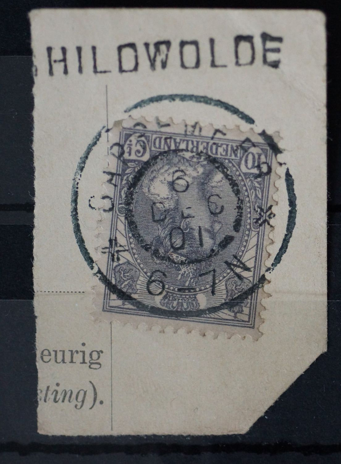 Sappemeer op NVPH 62 tevens kantoornaamstempel Schildwolde