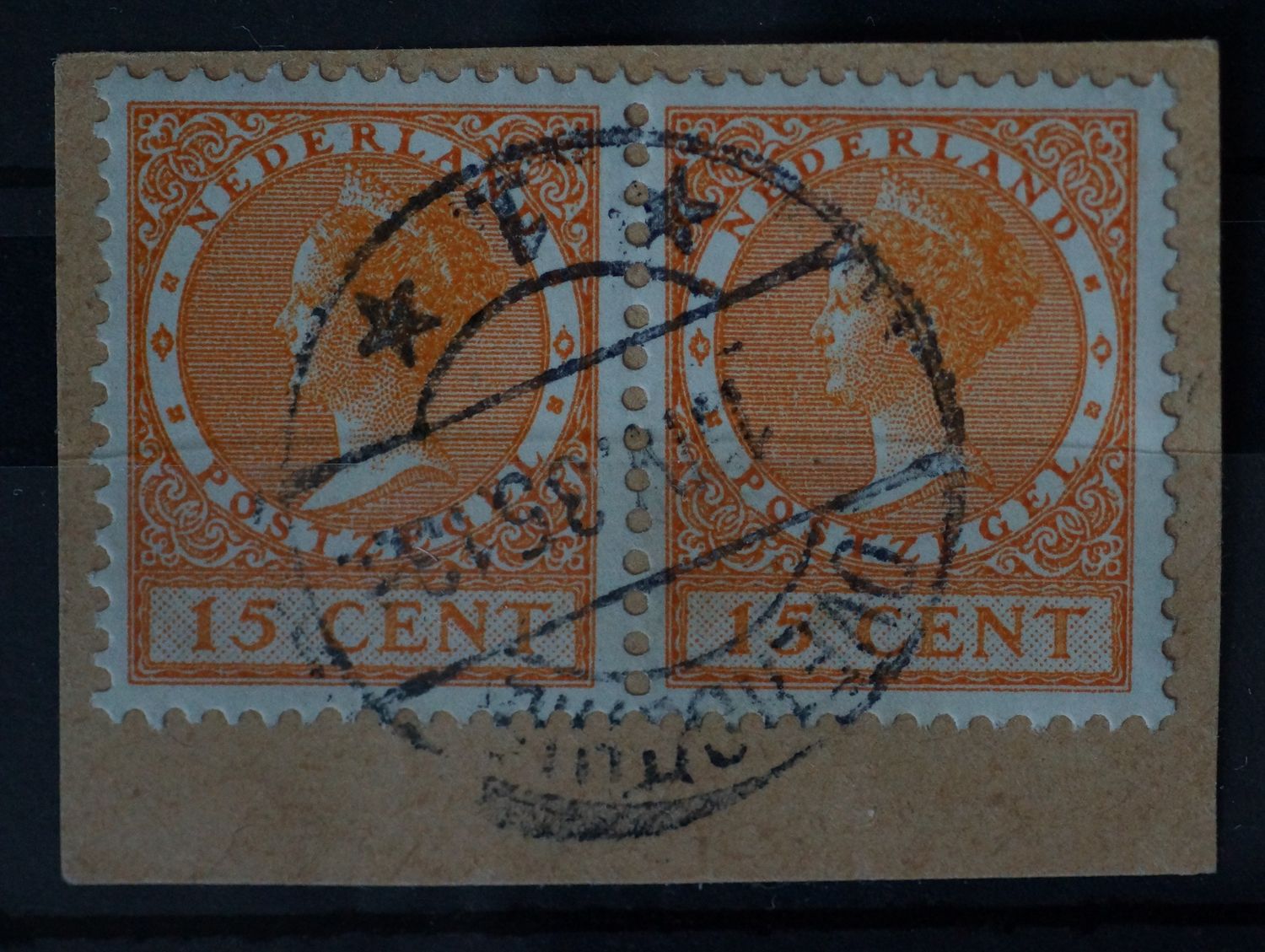 Overschie 1 op NVPH 187 (paar) - vrij schaars