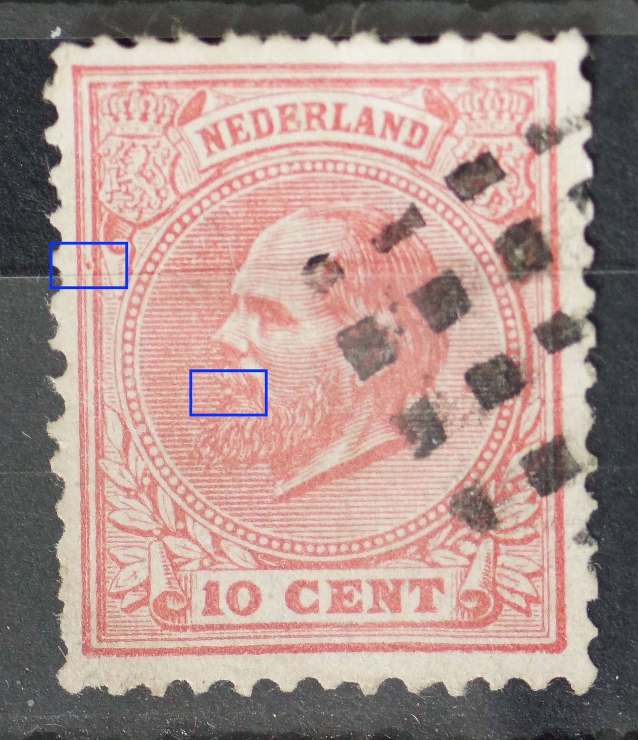 NVPH 21 - wit vlekje in snor (21 P5)