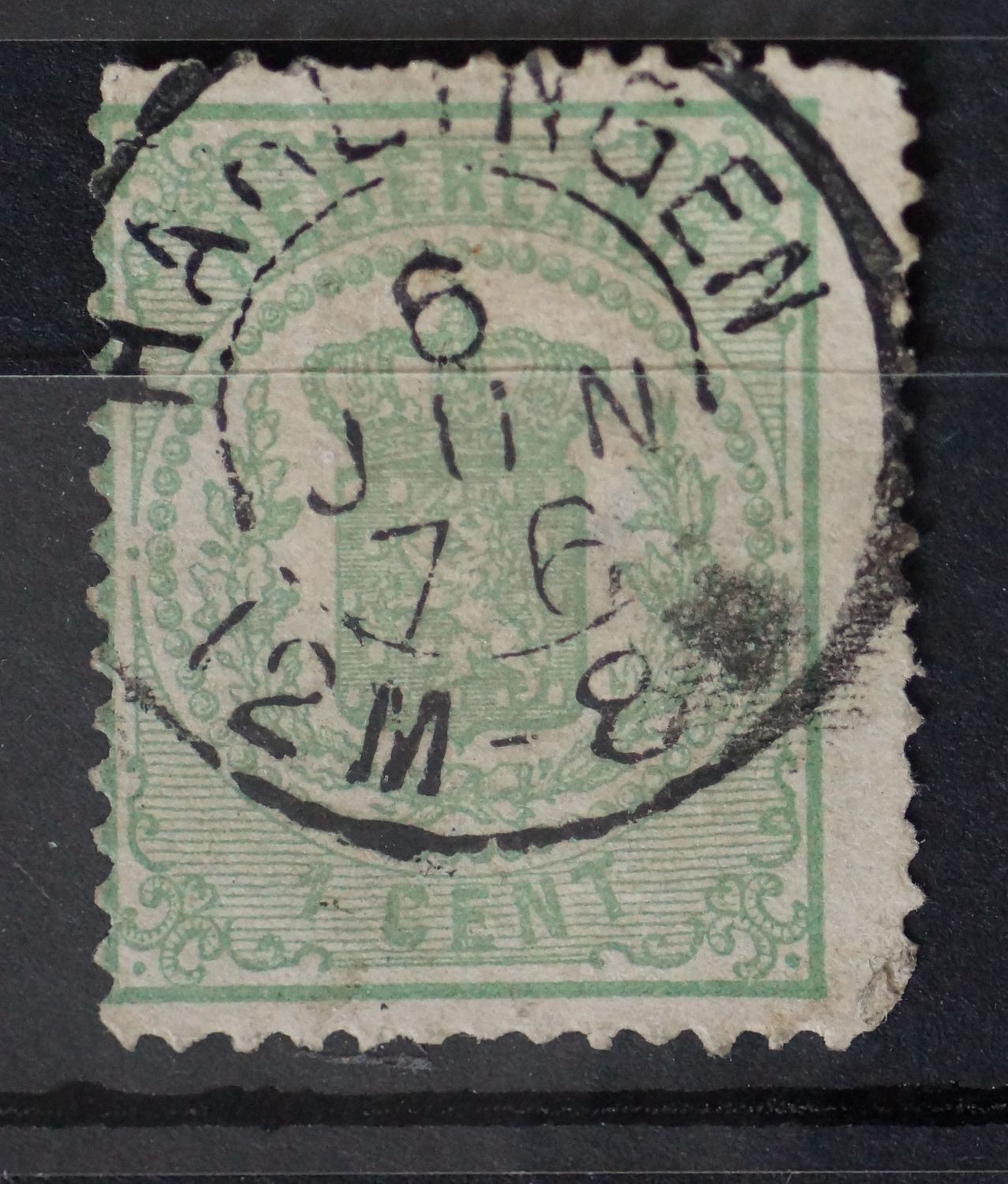 Tweeletterstempel Harlingen op NVPH 15