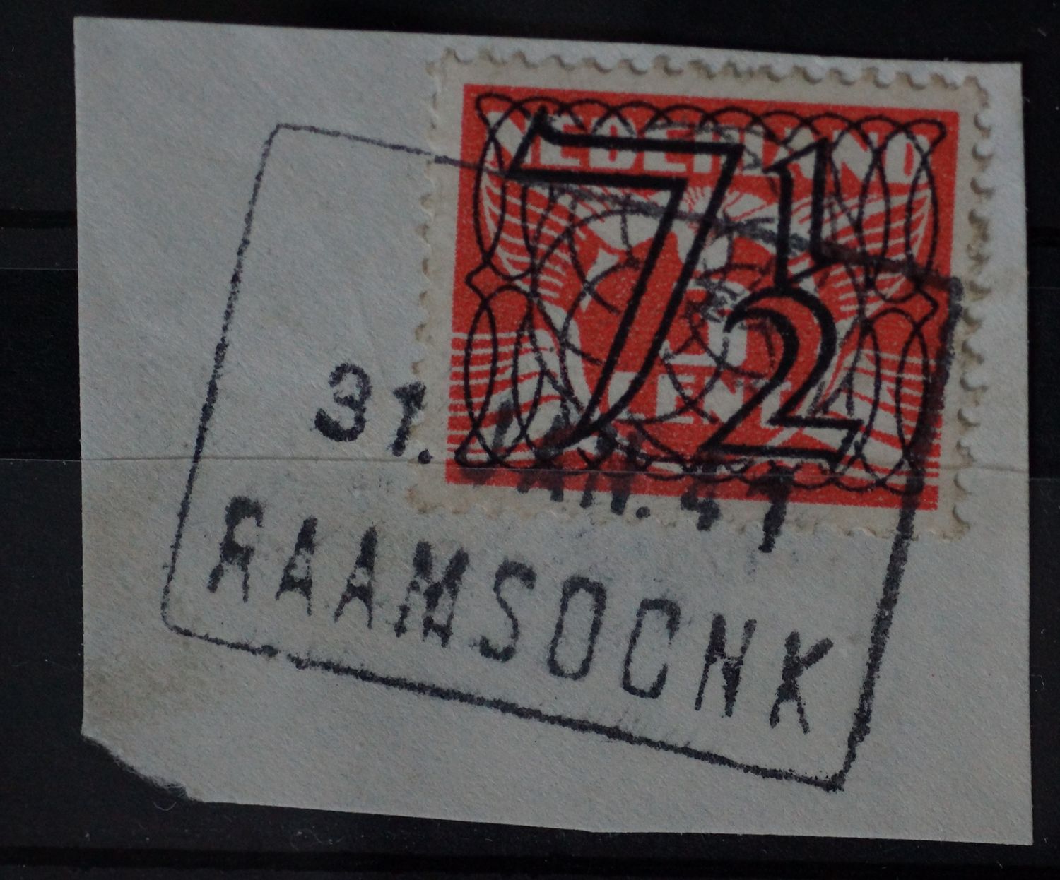 Spoorwegstenpel Raamsdonk op NVPH 358
