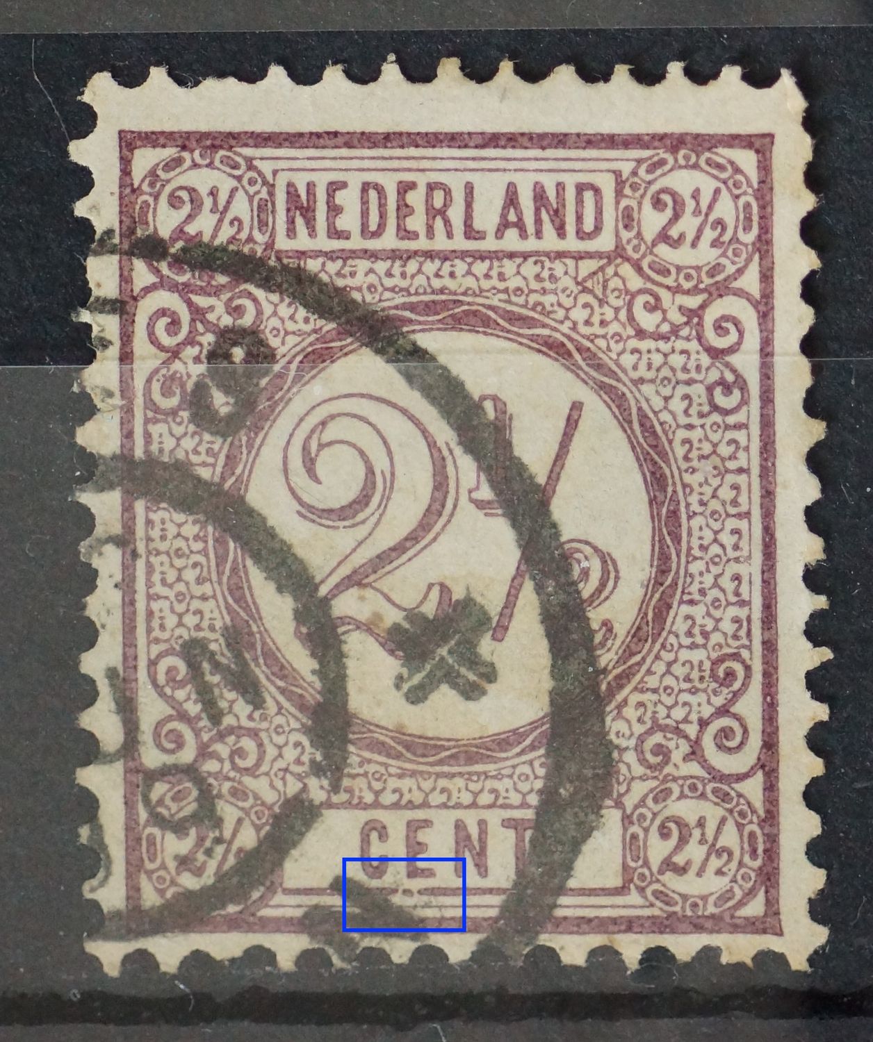 NVPH 33 - breuken onder de E van CENT