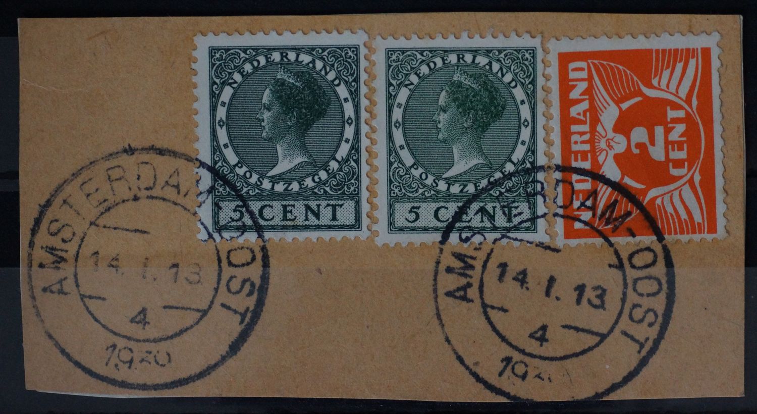 Amsterdam-Oost 4 op NVPH 173 en 177 (2x)