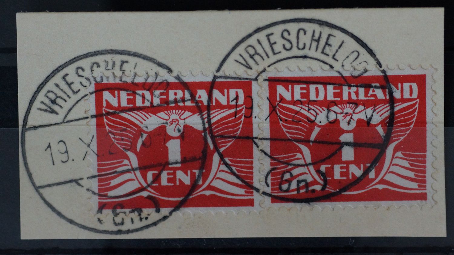 Vriescheloo (Gn.) op NVPH 144 (paar) - vrij schaars