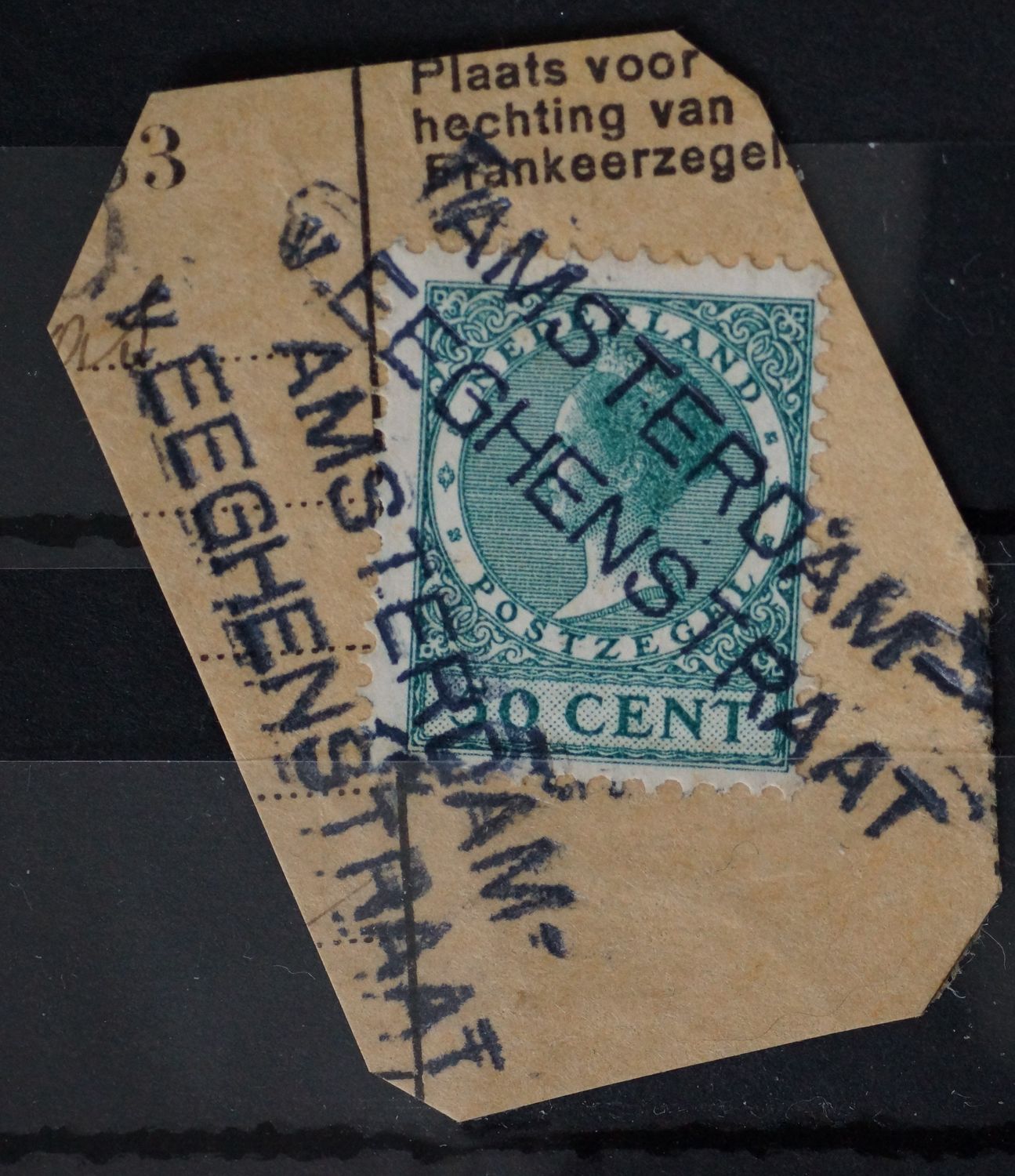 Amsterdam-v.Eeghenstraat op NVPH 197