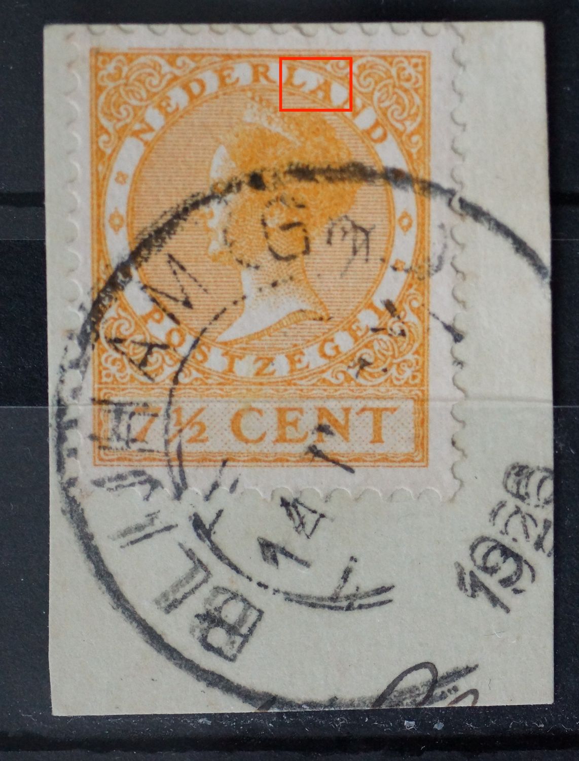 Blijham (Gn.) op NVPH 151 - plaatfout