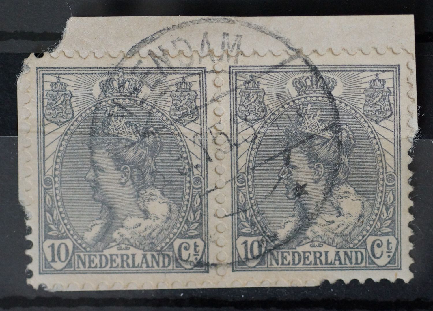 Veendam 2 op NVPH 62 (paar) - vrij schaars