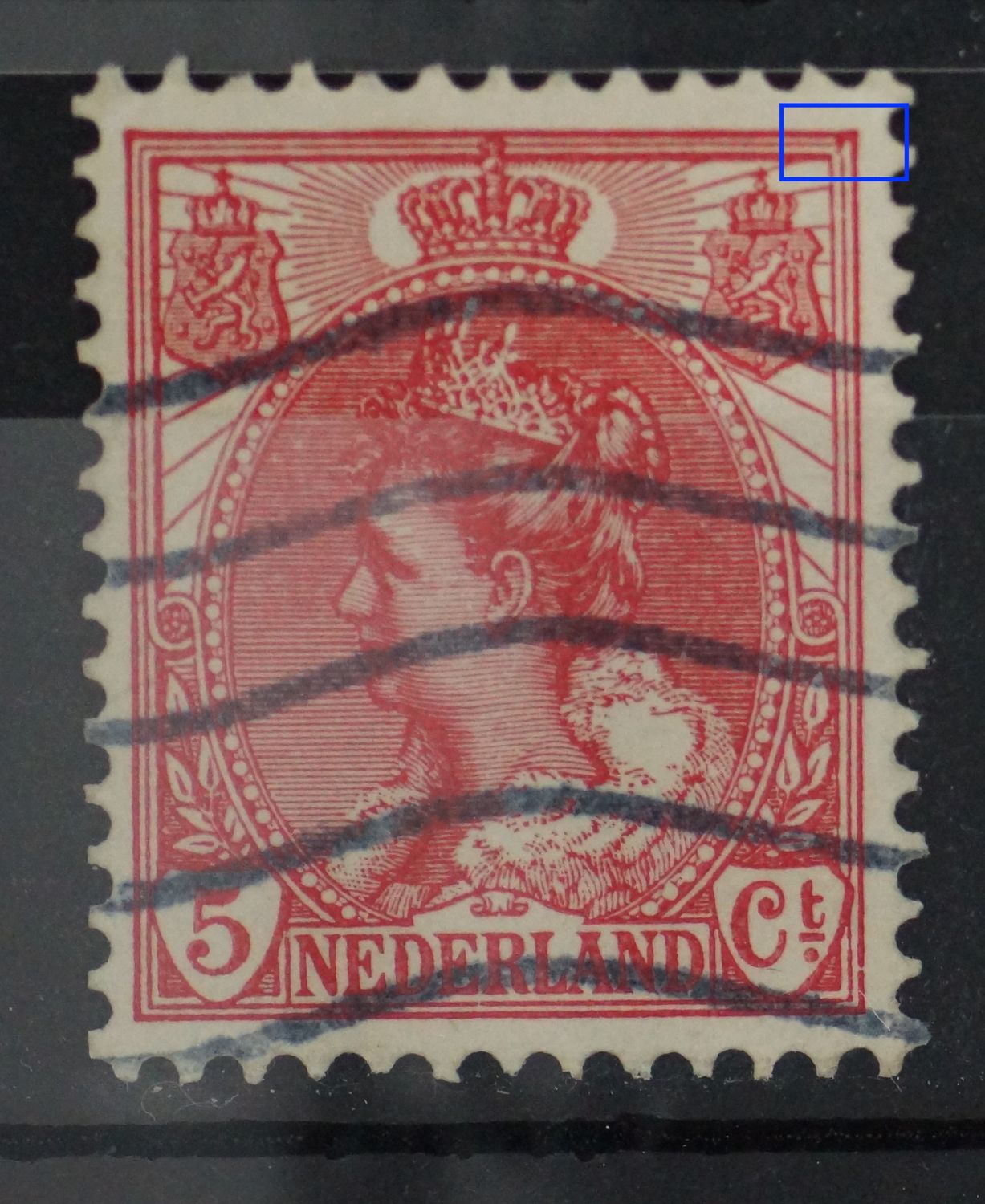 NVPH 60 - o.a. rode vlek in rechter bovenhoek NVPH 60 - o.a. rode vlek in rechter bovenhoek