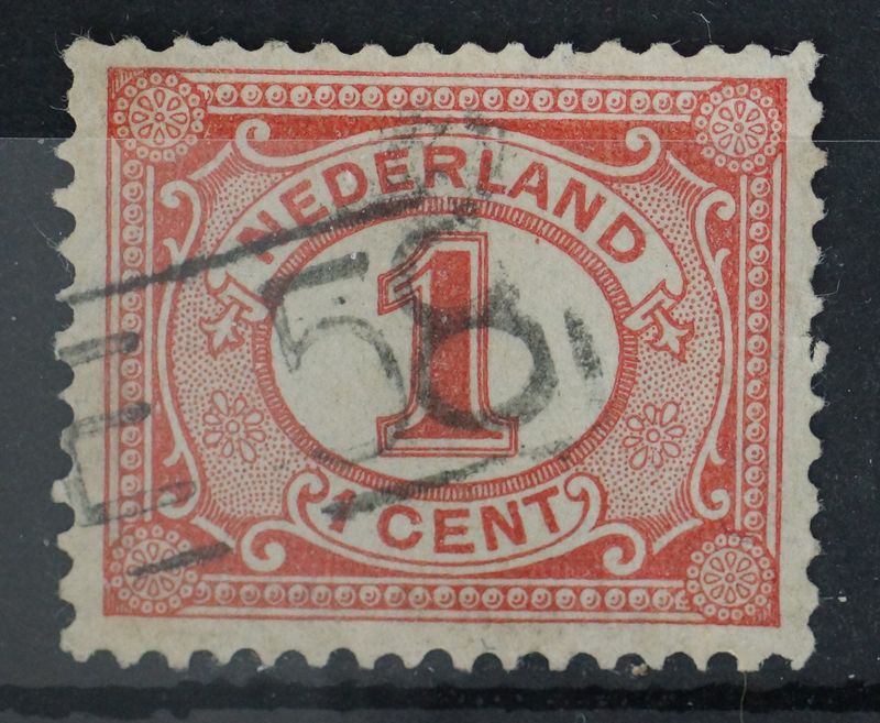 Bestellerstempel E. 58 op NVPH 51