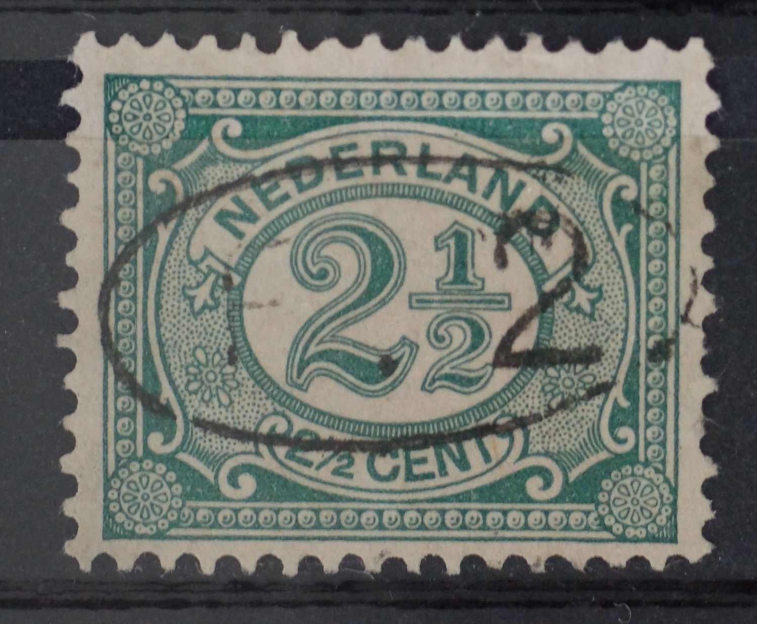 Bestellerstempel F. 2 op NVPH 55