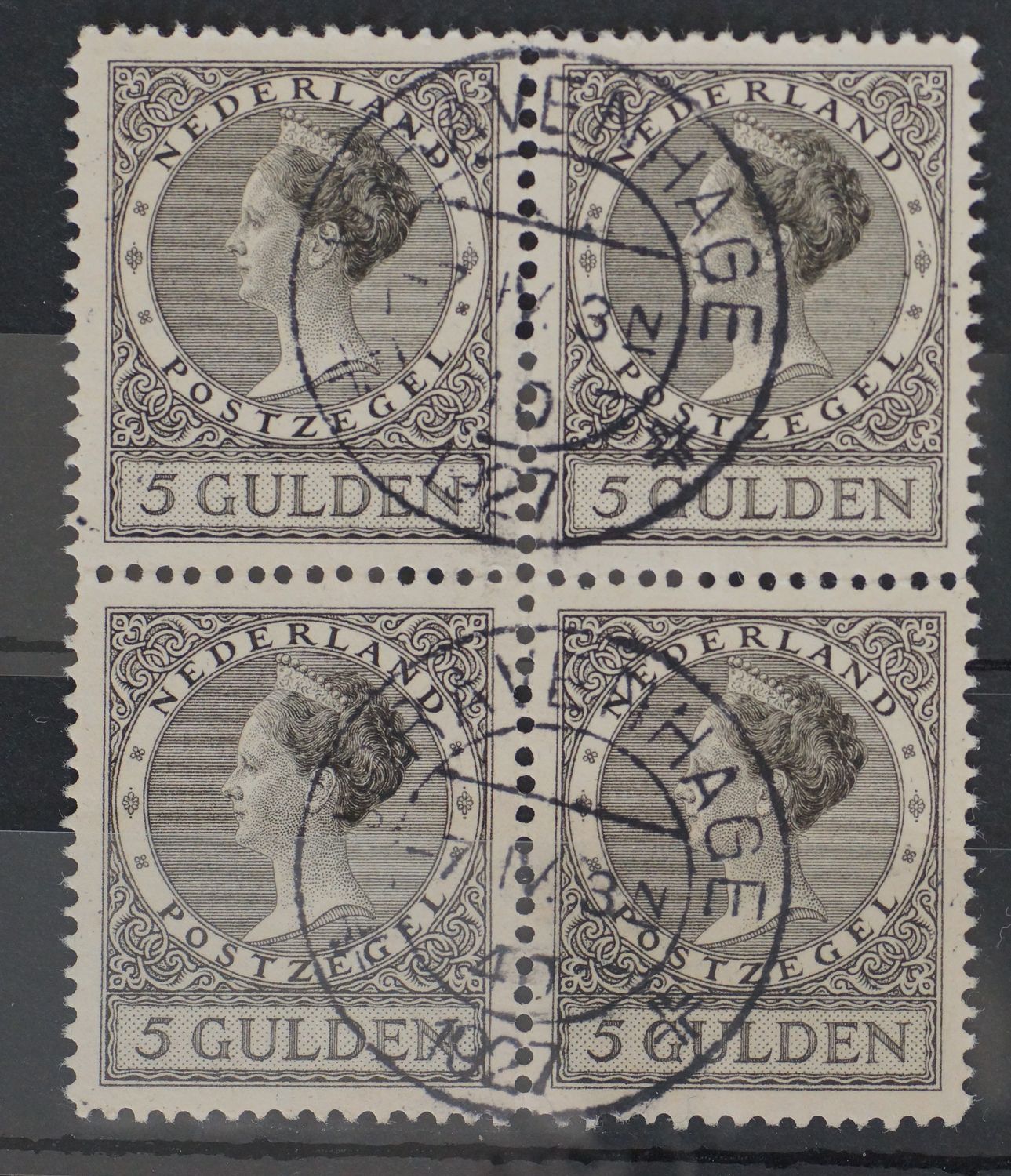sGravenhage 40 op NVPH 165 (blok)