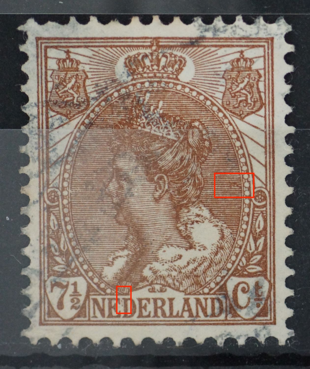 NVPH 61 - o.a. verticaal streepje bij de 1e D van NEDERLAND