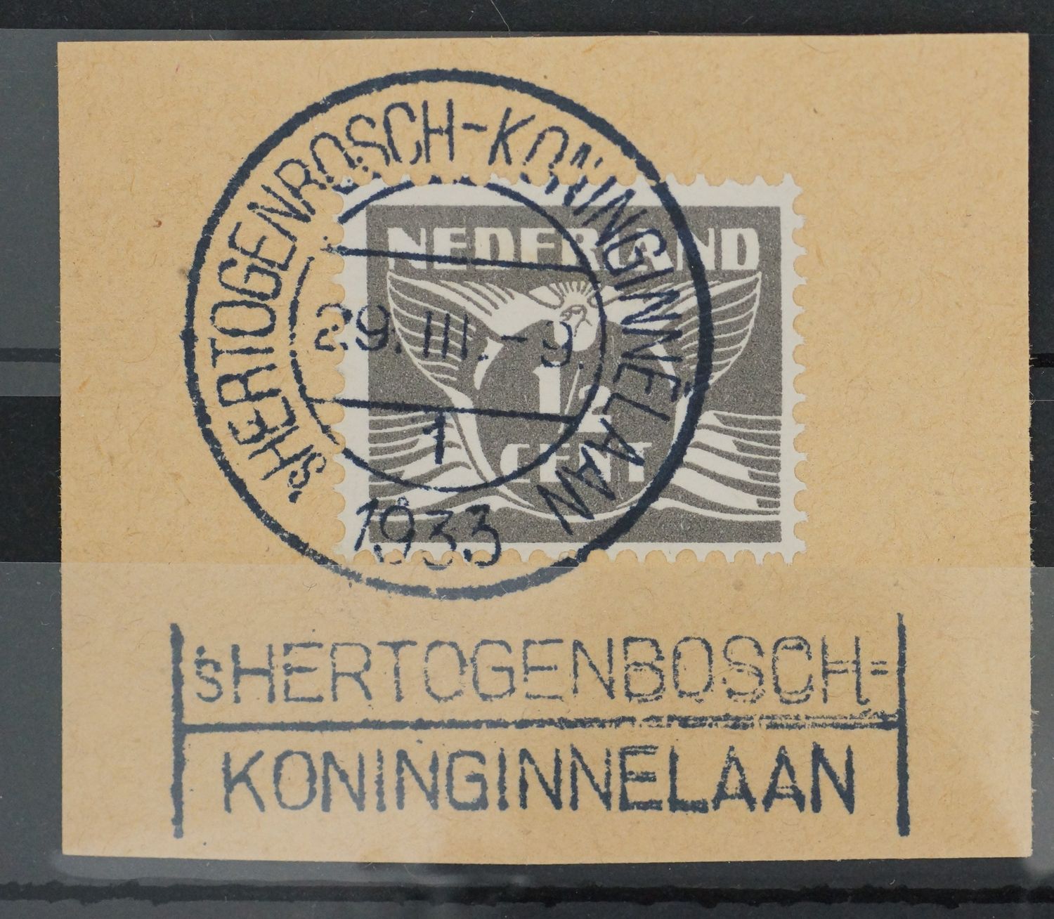 sHertogenbosch-Koninginnelaan 1 op NVPH 169, tevens kantoornaamstempel