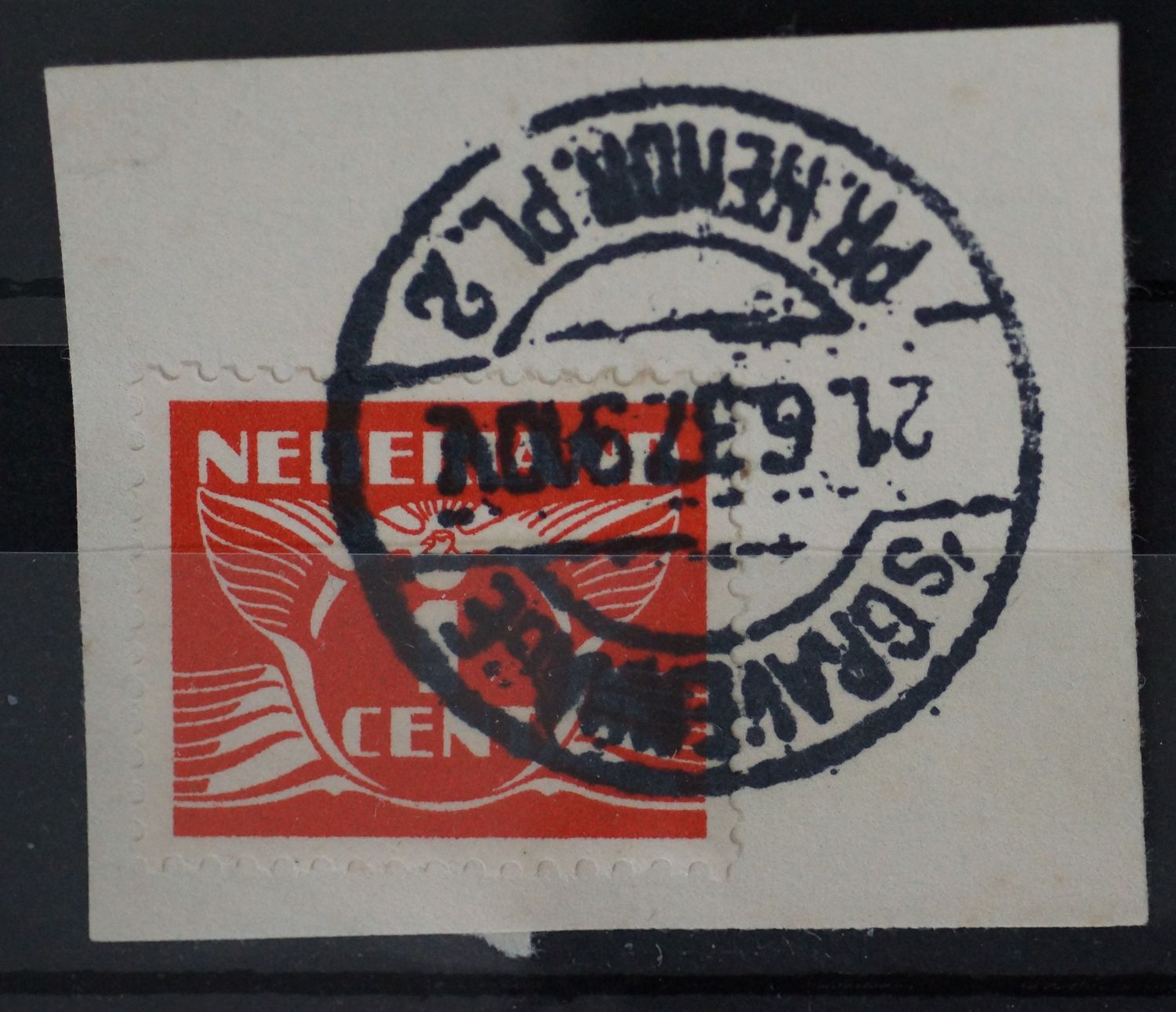 sGravenhage Pr. Hendr. Pl. 2 op NVPH 170 sGravenhage Pr. Hendr. Pl. 2 op NVPH 170