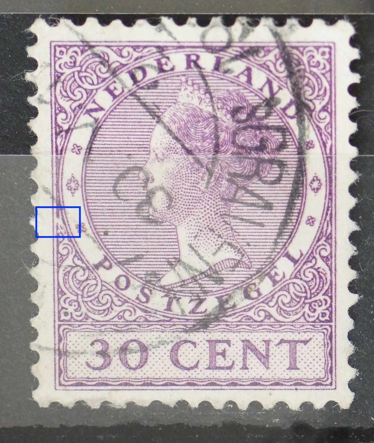 NVPH 194 - breuk in kader links, midden