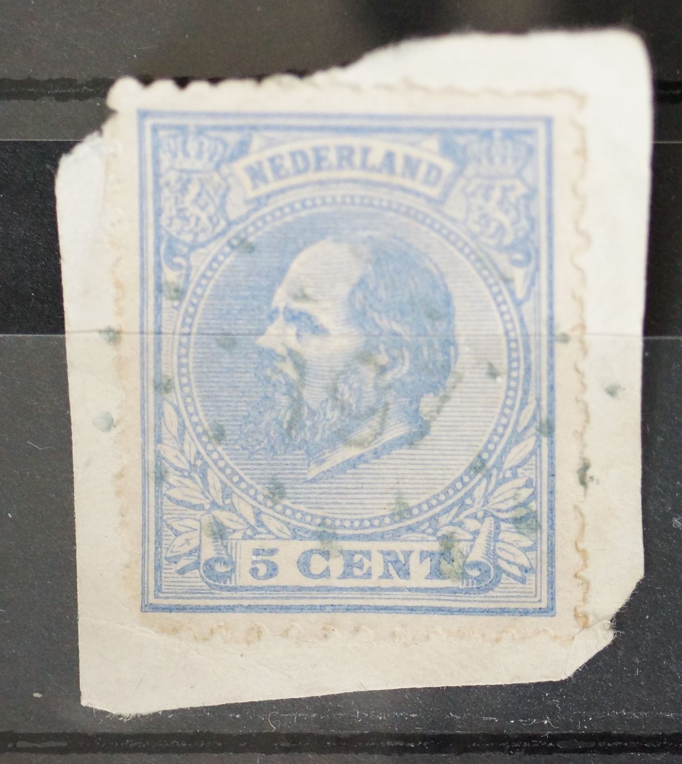 197 blauwgroene inkt (Dongen) op NVPH 19
