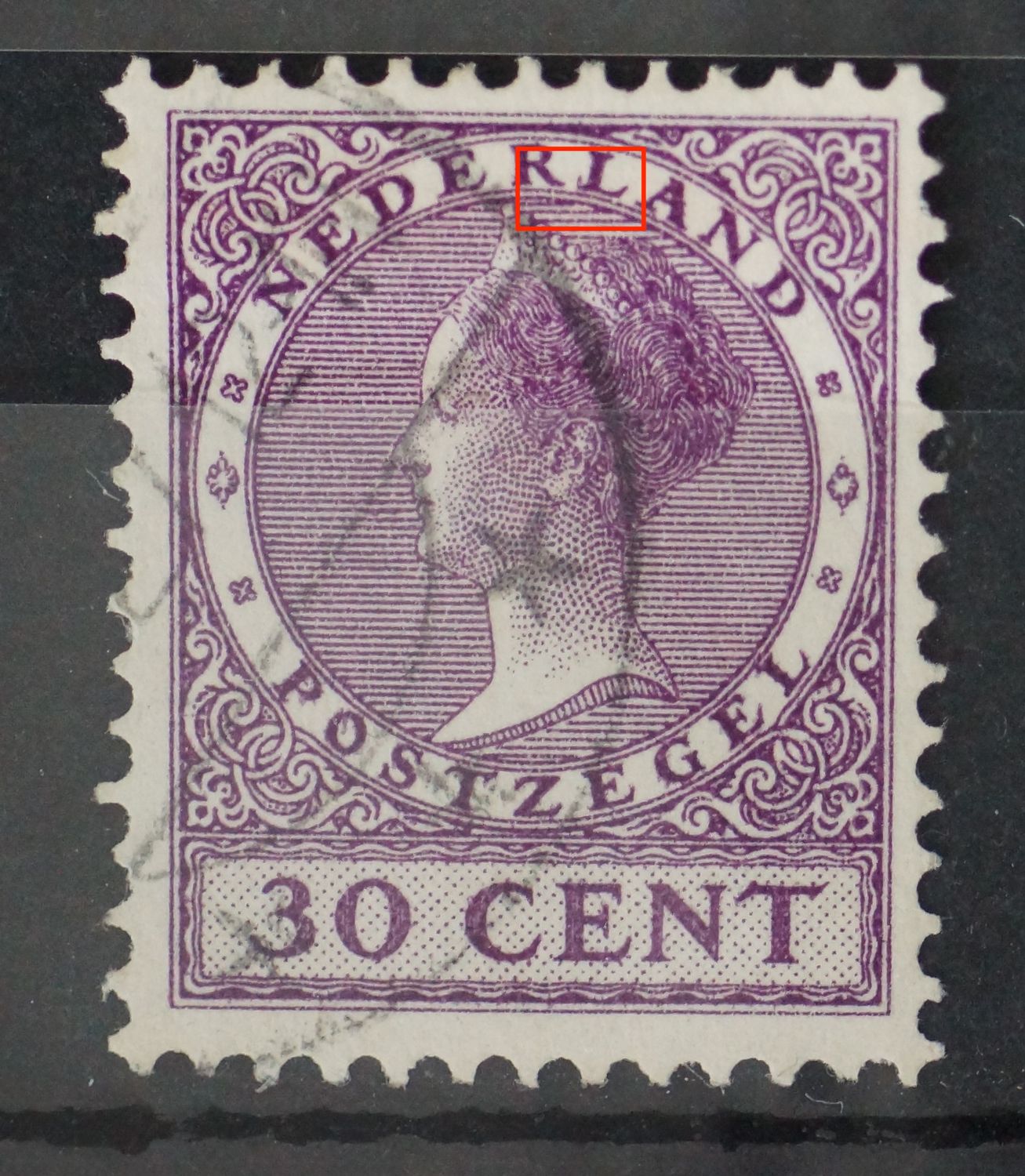 NVPH 194 - verticaal streepje aan de L van NEDERLAND