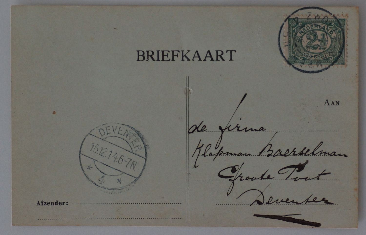 Zwolle-Kampen (uurkarakters) op NVPH 55, op nette briefkaart