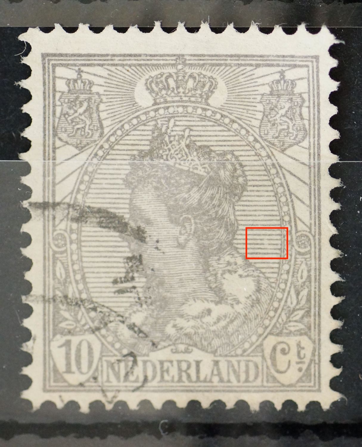 NVPH 81 - breuk in arcering achter het hoofd NVPH 81 - breuk in arcering achter het hoofd