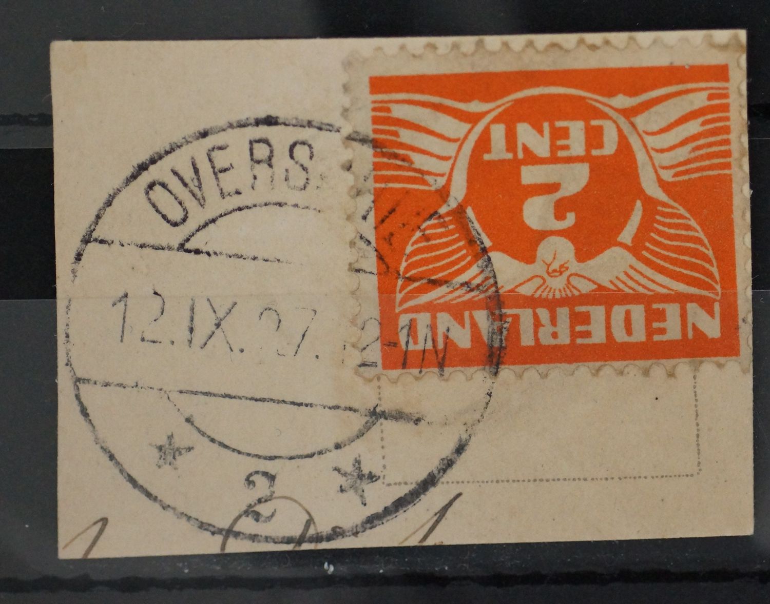 Overschie 2 op NVPH 173 - vrij schaars