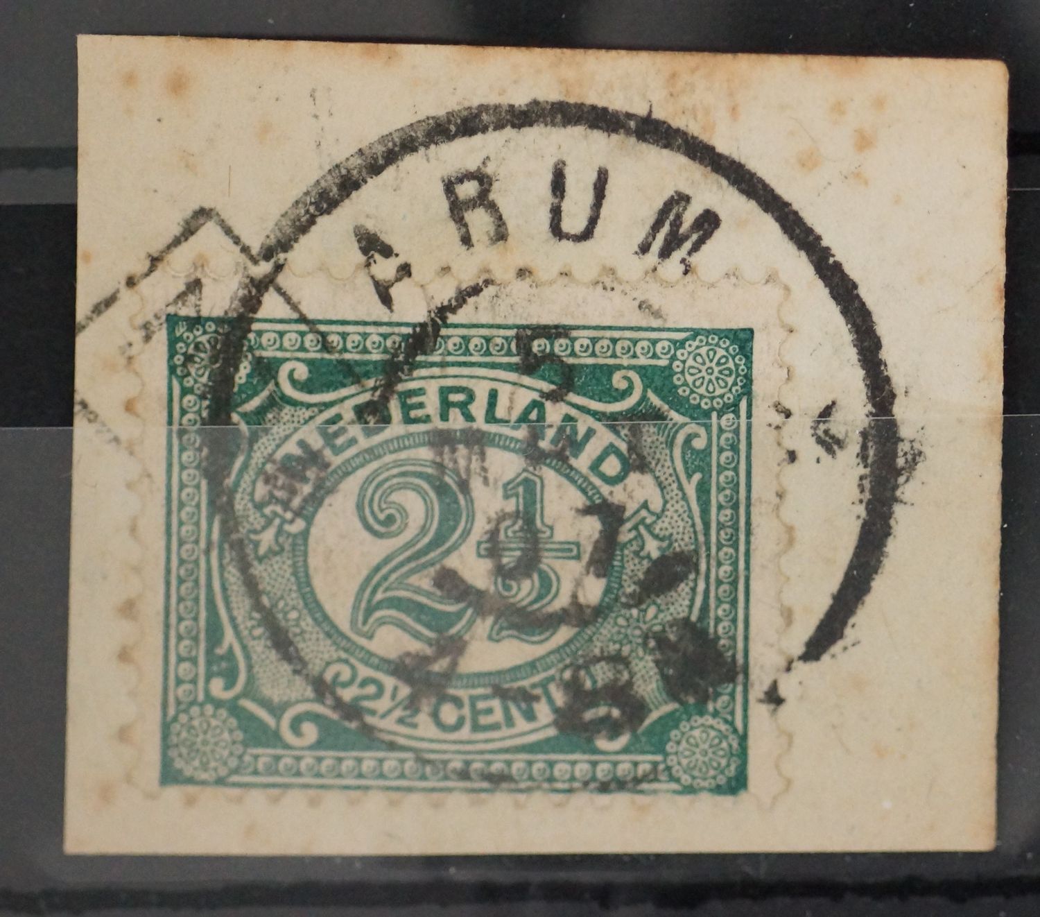 Arum op NVPH 55, tevens bestellerstempel 3 in vierkant.