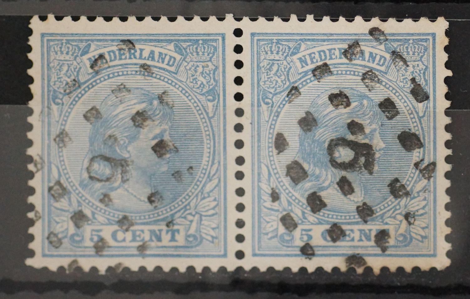 5 (Amsterdam) op NVPH 35 (paar)