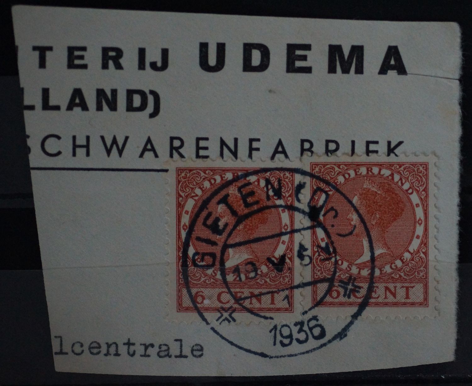 Gieten (Dr.) 1 op NVPH 178 (2x)