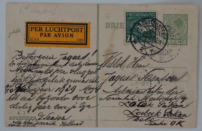 Oosterbeek 2 op briefkaart met NVPH LP5 Oosterbeek 2 op briefkaart met NVPH LP5