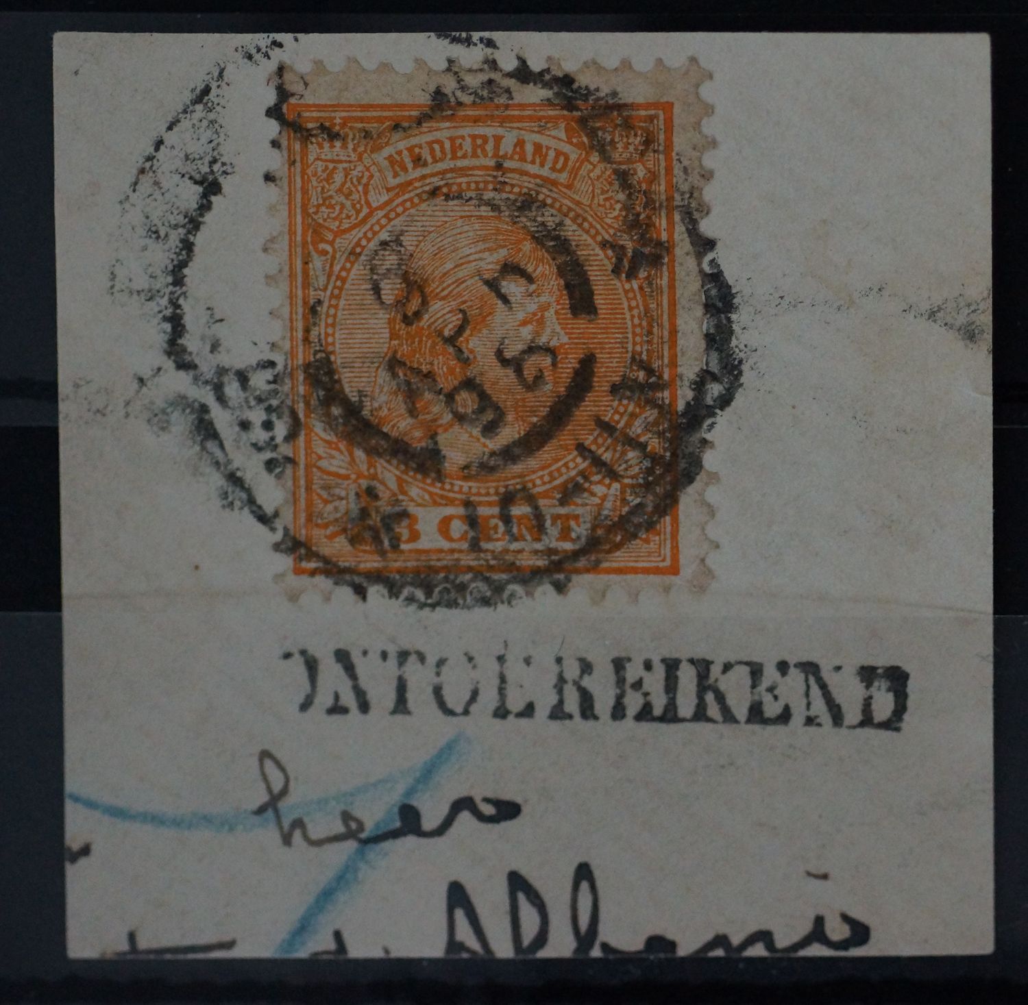 sGravenhage op NVPH 34 met stempel ONTOEREIKEND