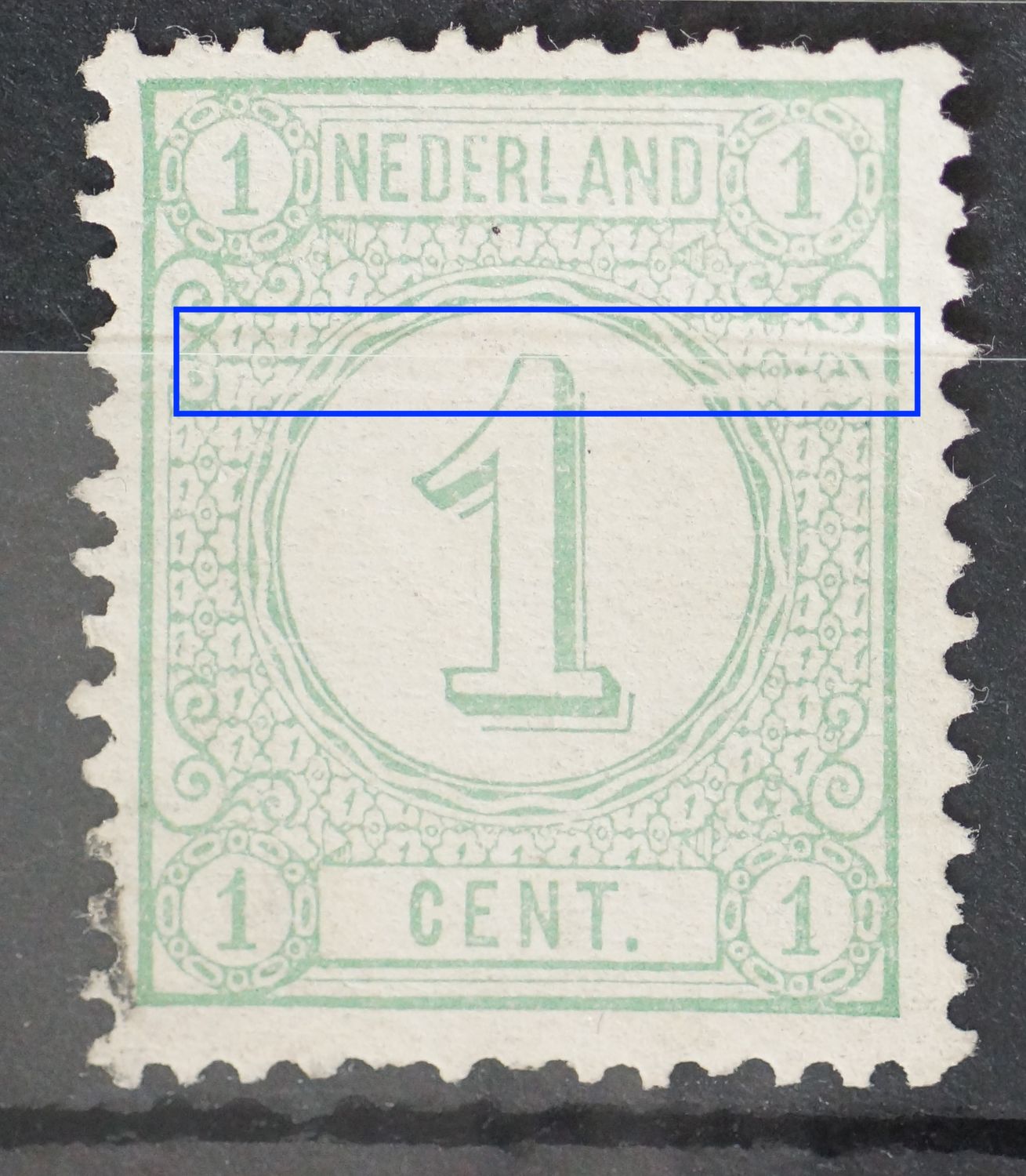 NVPH 31 - witte horizontale strepen - druktoeval?