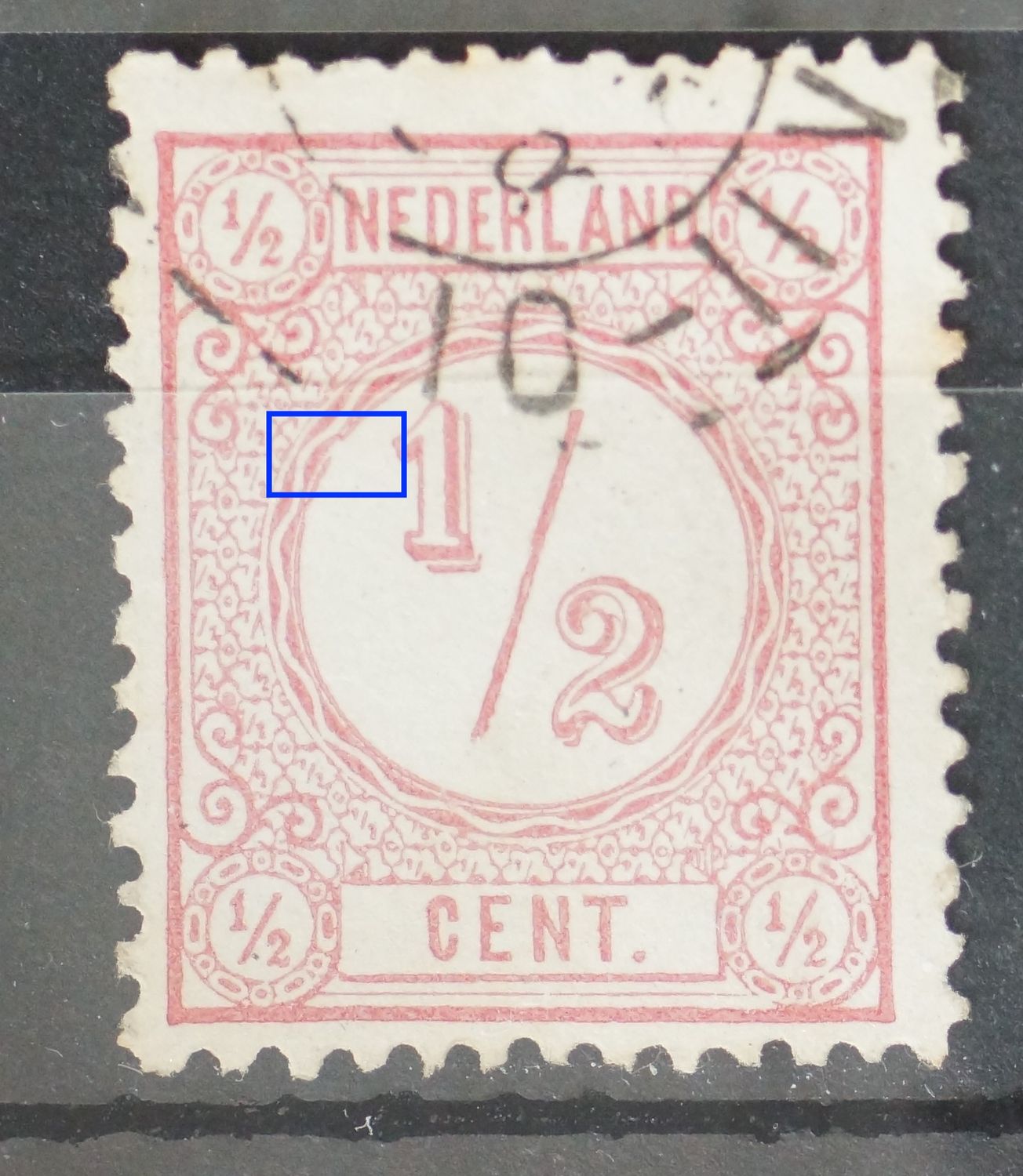 NVPH 30 - breuk in rand binnenzijde medaillon